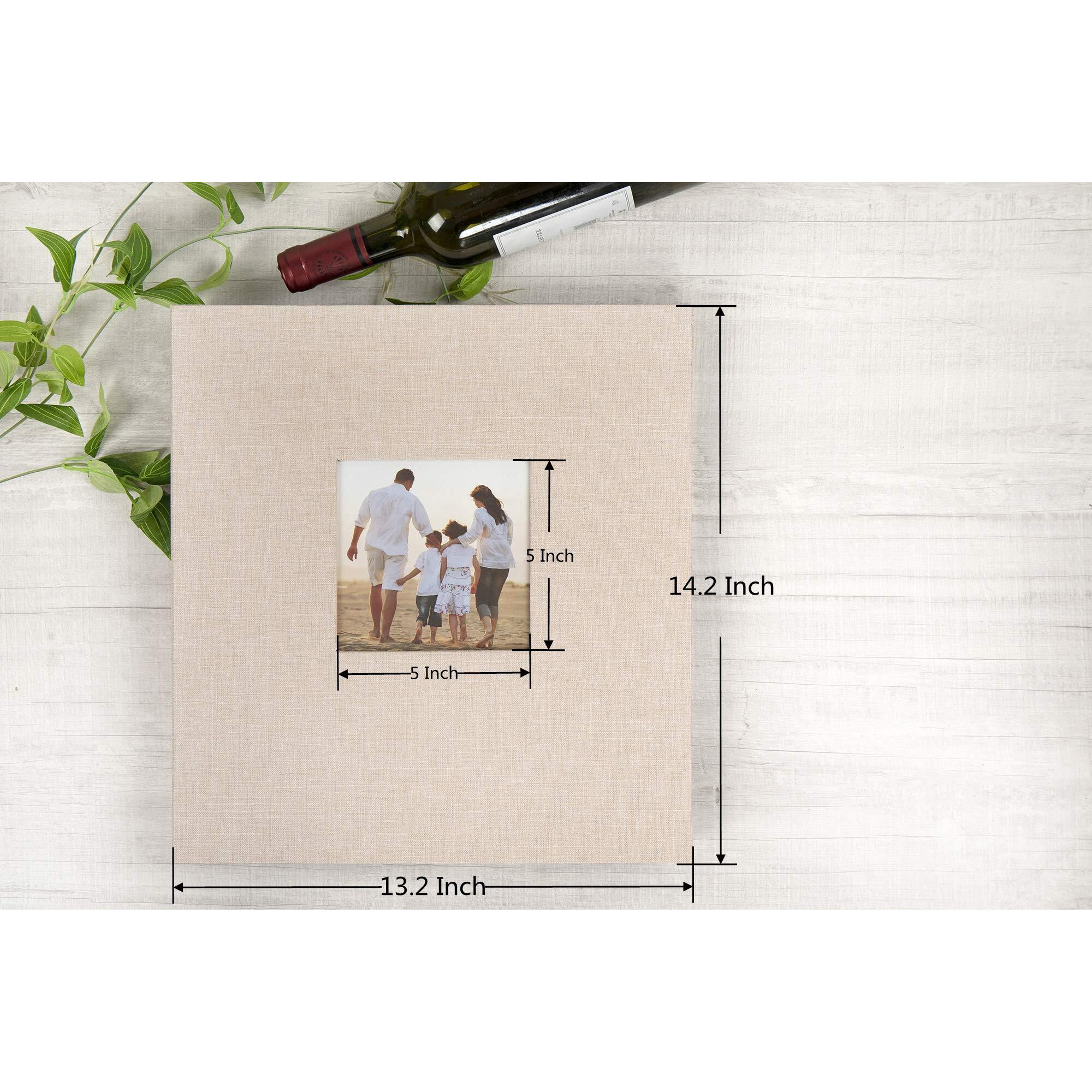 Potricher Linen Hardcover Photo Album 4X6 1000 Photos Large Capacity For Family Wedding Anniversary Baby Vacation (Beige  1000 Pockets)