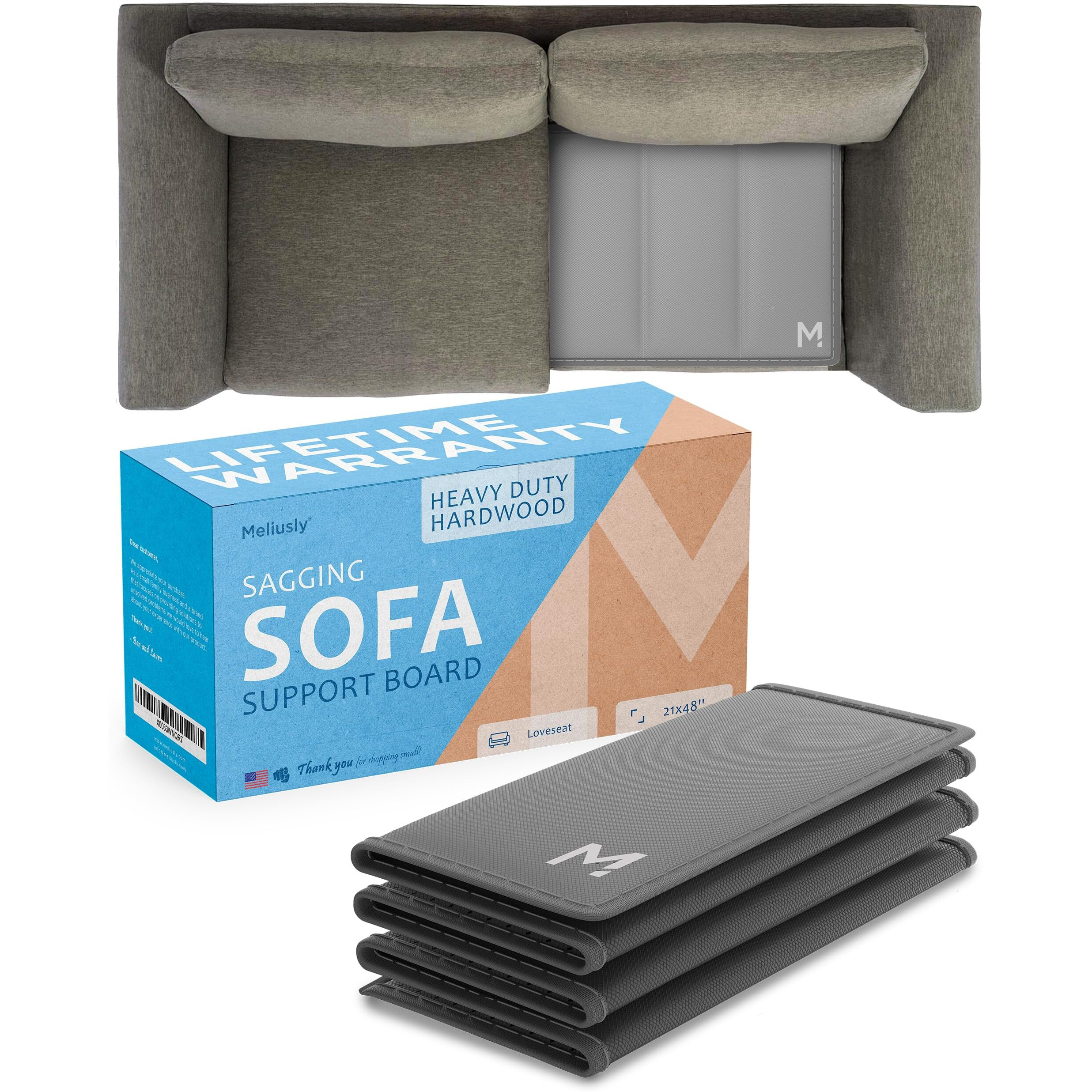 Meliusly Loveseat Cushion Support Board (21X48) Loveseat Support For Sagging Cushions  Loveseat Support Board  Loveseat Support Under Cushions For 2-Seat Couch  Saggy Sofa Love Seat Support Inserts