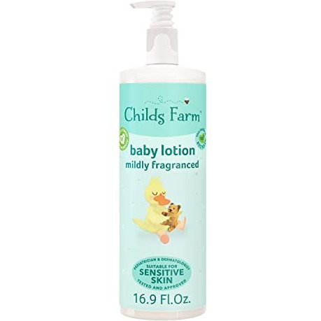 Childs Farm  Baby Lotion For Sensitive Skin  Moisturizer For Dry Skin  16.9 Oz  Lightly Fragranced  Vegan  Cruelty-Free