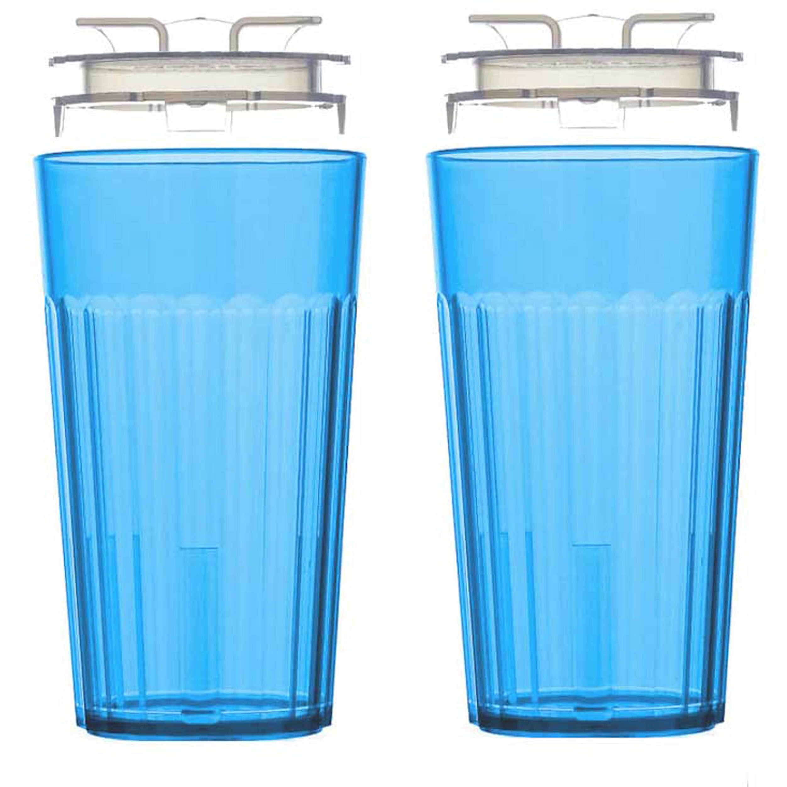 Reflo Smart Cup (Blue 2-Pack) Open Training Cup  Toddler Cup  No Suction 6Oz  360 Control-Flow  Usa Made Premium High-Impact Plastic