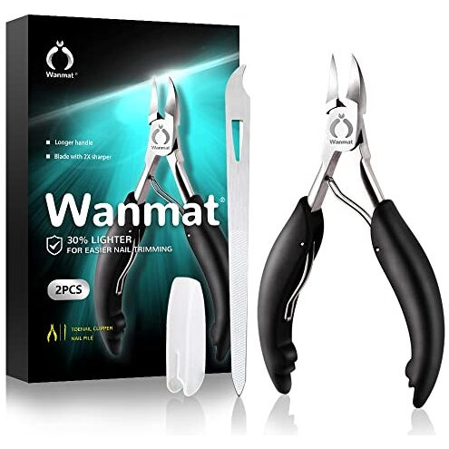 Toe Nail Clipper For Ingrown Or Thick Toenails Toenails Trimmer And Professional Podiatrist Toenail Nipper For Seniors With Surgical Stainless Steel Surper Sharp Blades Lighter Soft Handle