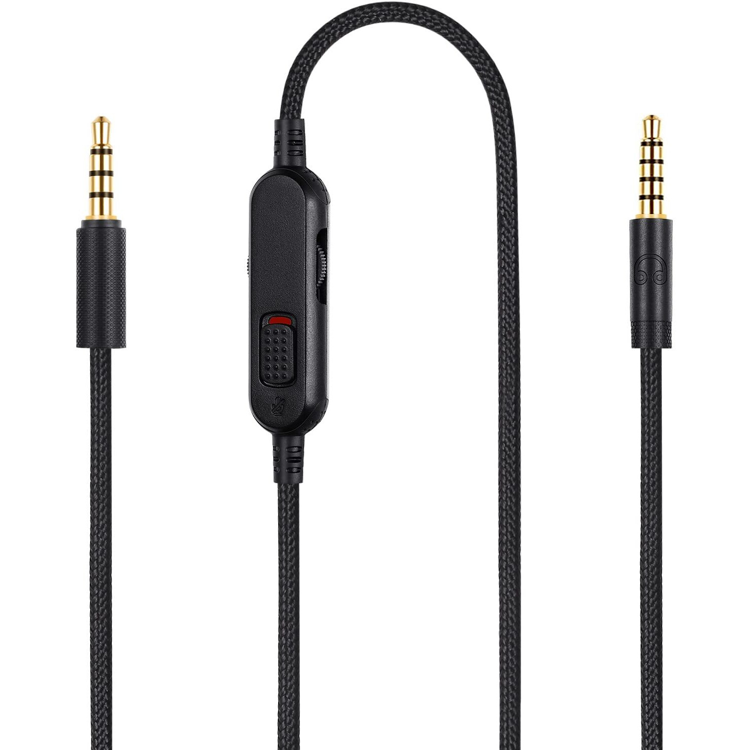 G Pro X Cord  Detachable Gaming Headset Cable Replacement For Logitech G Pro / G433 / G233  3.5Mm(1/8"") Nylon Braided Wire With Inline Mute Switch And Volume Controller  6Ft Long