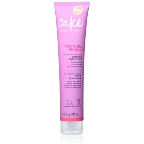 Cake Beauty Curl Friend Defining Curl Cream - Bounce Curly Hair Styling Product & Anti Frizz Control Heat Protectant For Hair Detangler - Cruelty Free & Vegan