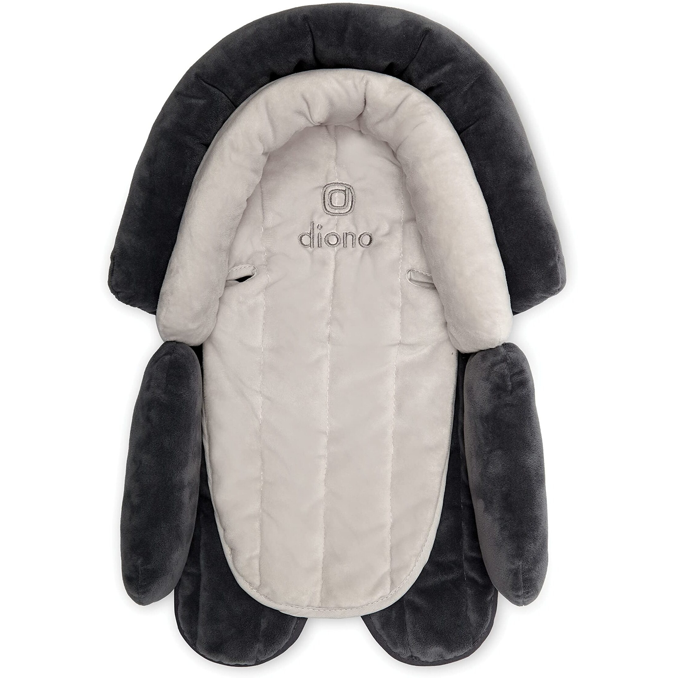 Diono Cuddle Soft 2-In-1 Baby Head Neck Body Support Pillow For Newborn Baby Super Soft Car Seat Insert Cushion  Perfect For Infant Car Seats  Convertible Car Seats  Strollers  Gray/Artic