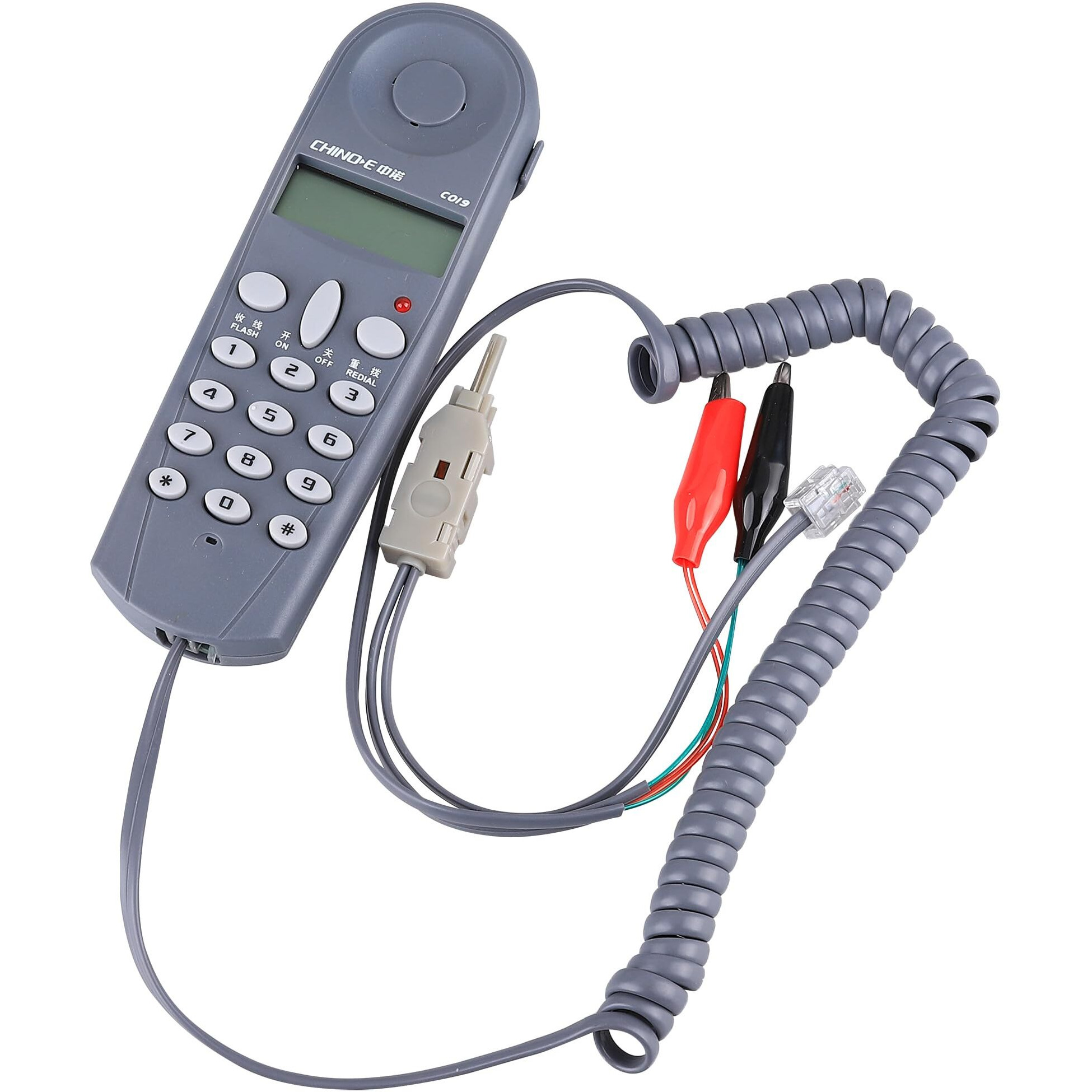 C019 Telephone Phone Line Network Cable Tester Butt Test Tester Lineman Tool Cable Set With Connectors And Joiner