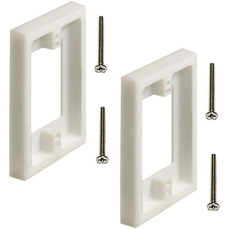 Imbaprice Bes1-2 (2-Pack) 1-Gang Non-Metallic Shallow Surface Box Extender  White