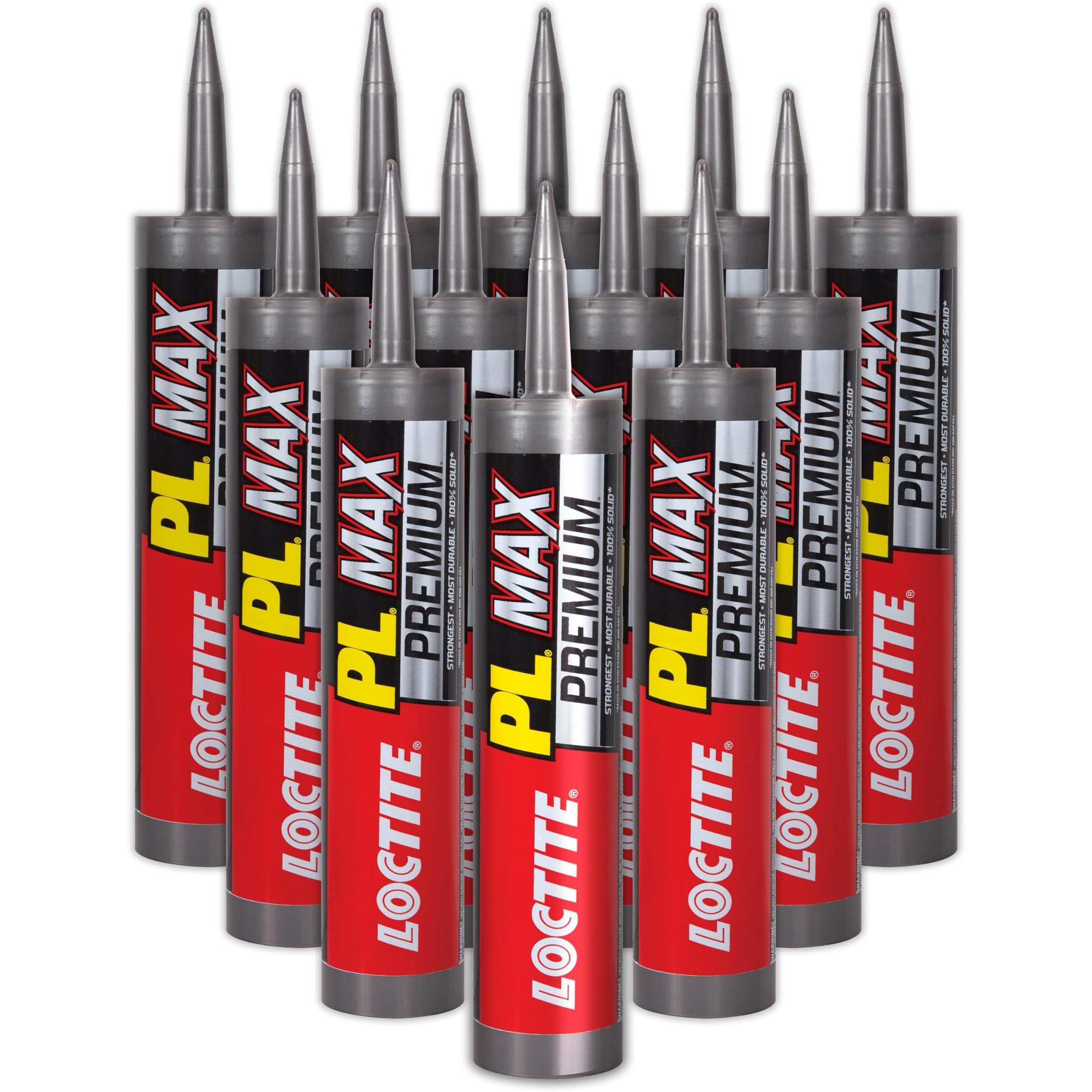 Loctite Pl Premium Max Construction Adhesive  9 Fl Oz Cartridge  12 Pack - Versatile Construction Glue For Wood  Concrete  Stone & More