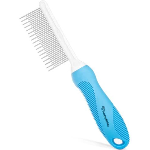 Dog & Cat Combs For Grooming Long Haired Cats & Dogs - Top Pet Detangler Brush For Long & Curly Hair - Comb Removes & Prevents Matted Fur - Perfect For Goldendoodle  Poodle Mixes  And Cat Undercoat