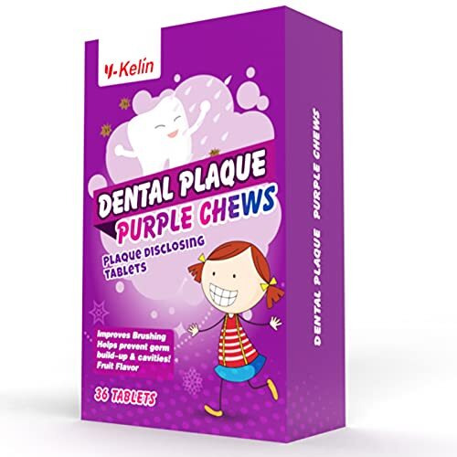 Dental Plaque Disclosing Tablets For Kids & Adults - Showing Plaque By Changing Color - Helps Teach Brushing Habits For Clean Teeth - 36 Count