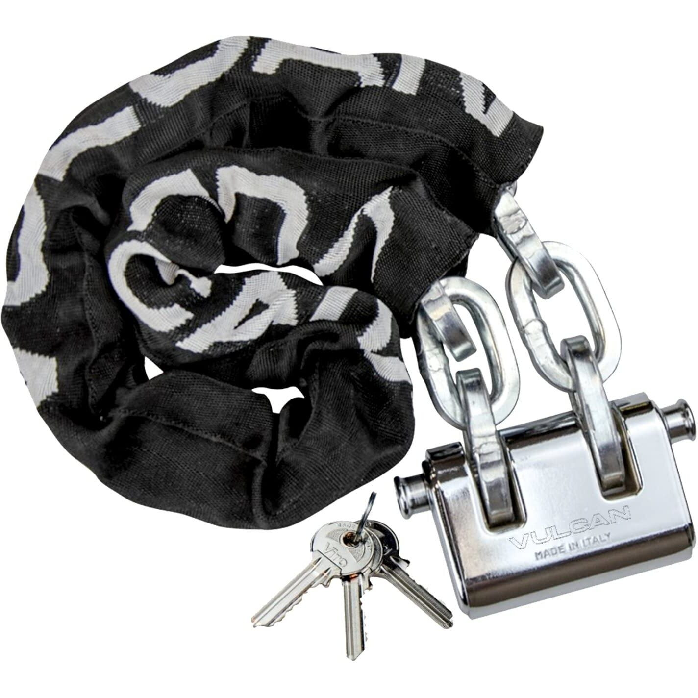 Vulcan Security Chain And Lock Kit - Premium Case-Hardened - 3/8 Inch X 3 Foot (+/-2 Inches) - Chain Cannot Be Cut With Bolt Cutters Or Hand Tools