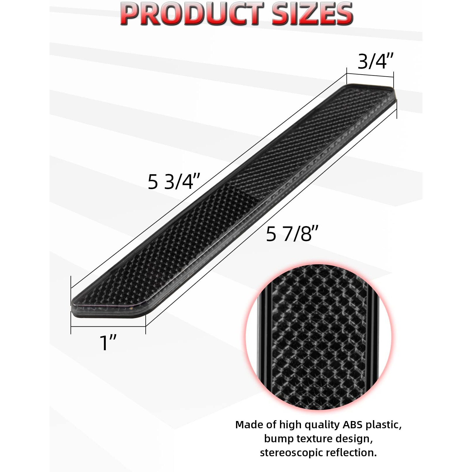 Amazicha Black Reflectors Compatible For Harley Street Glide Electra Glide Road Glide Road King Latch Covers Saddlebags Side Visibility 2014-2023