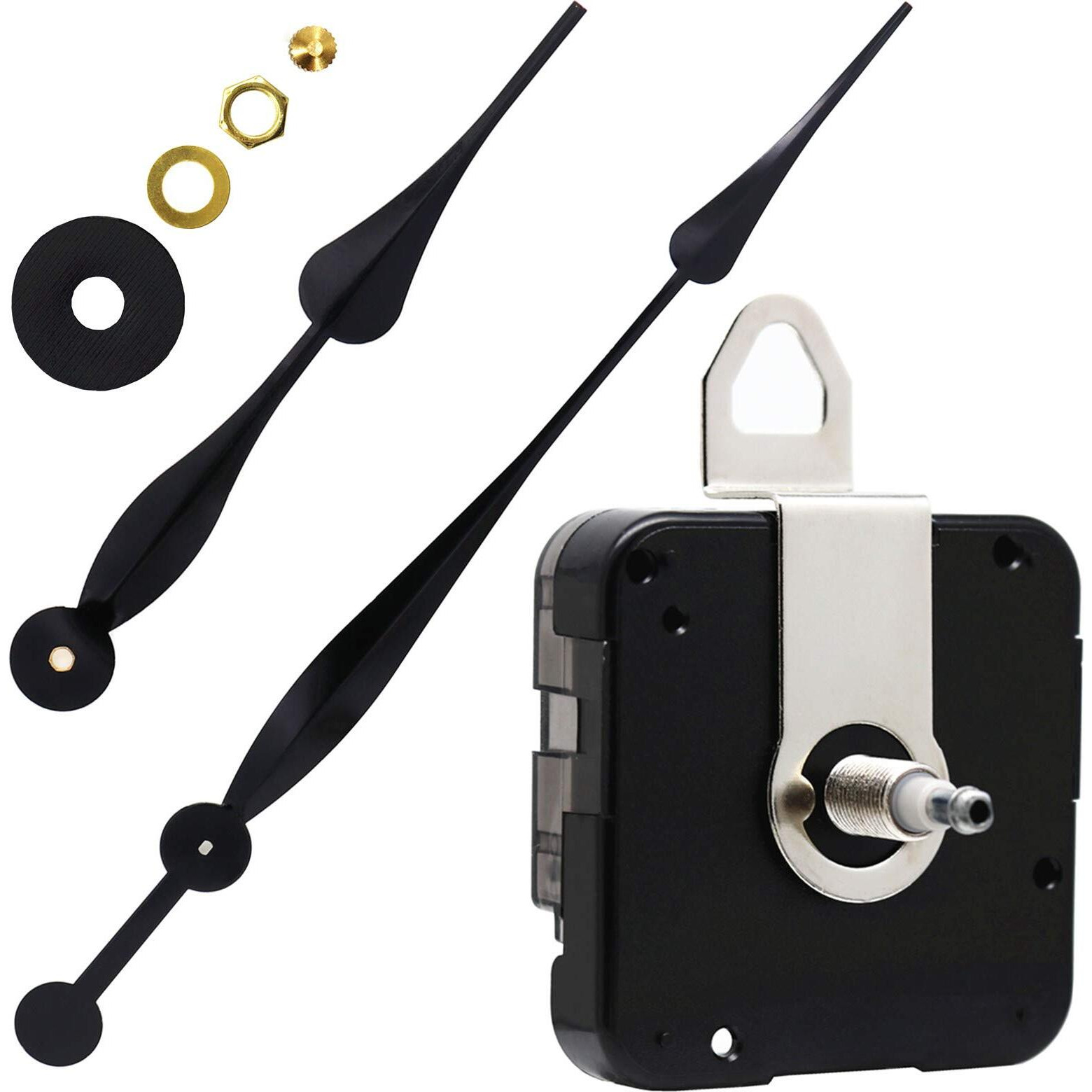 Tikround Youngtown High Torque Long Shaft Clock Movement Mechanism With 12 Inch Long Spade Hands