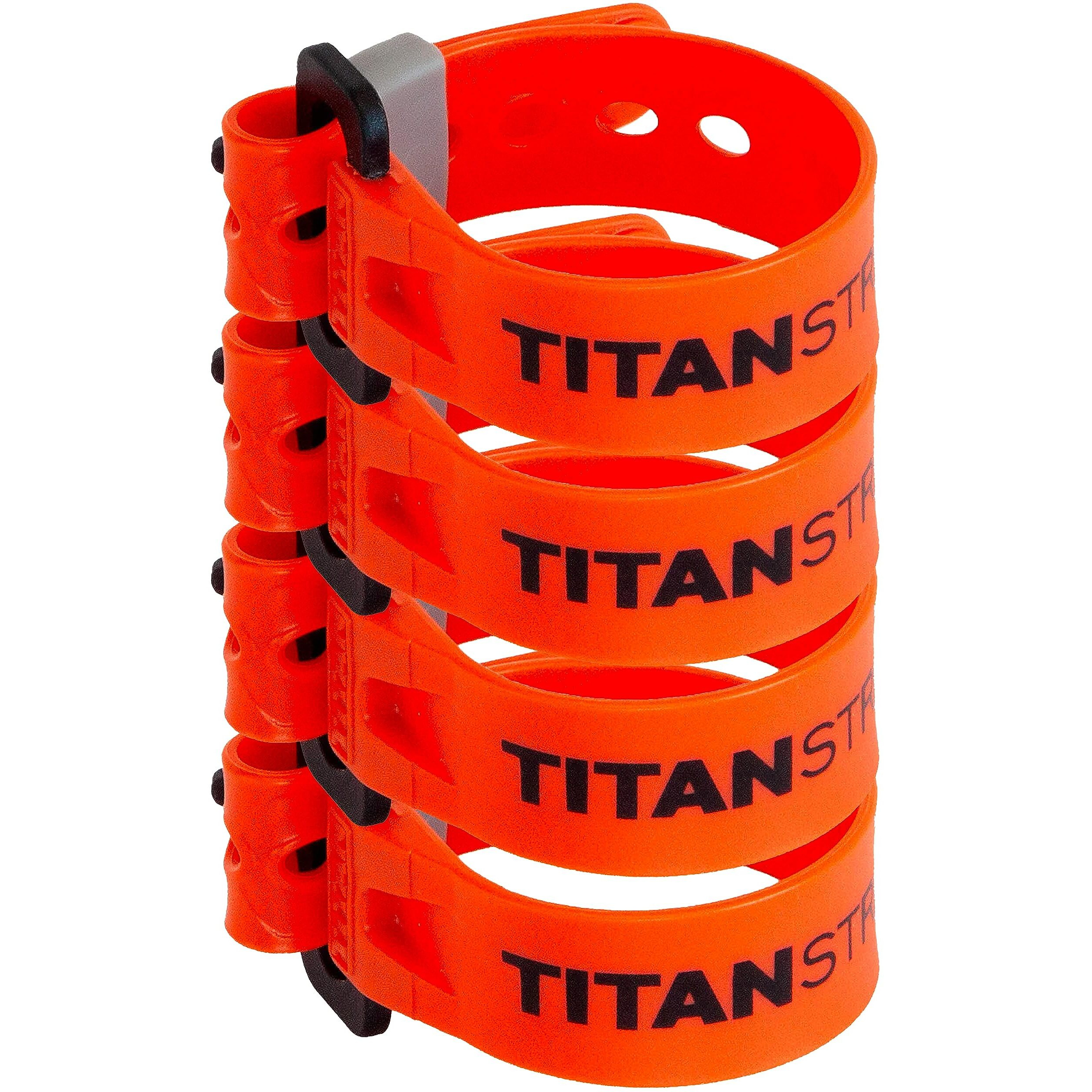 Titan Utility Straps - Mini Straps Set To Organize Computer Cables  Arts & Crafts  And Fishing Rods (6"" Length / 4-Pack  Fire)