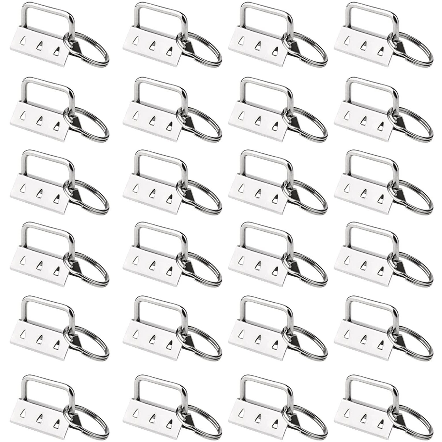 Hrlorkc 50 Sets Key Fob Hardware Key Fob Keychain Wristlet With Split Ring 1.25 Inch