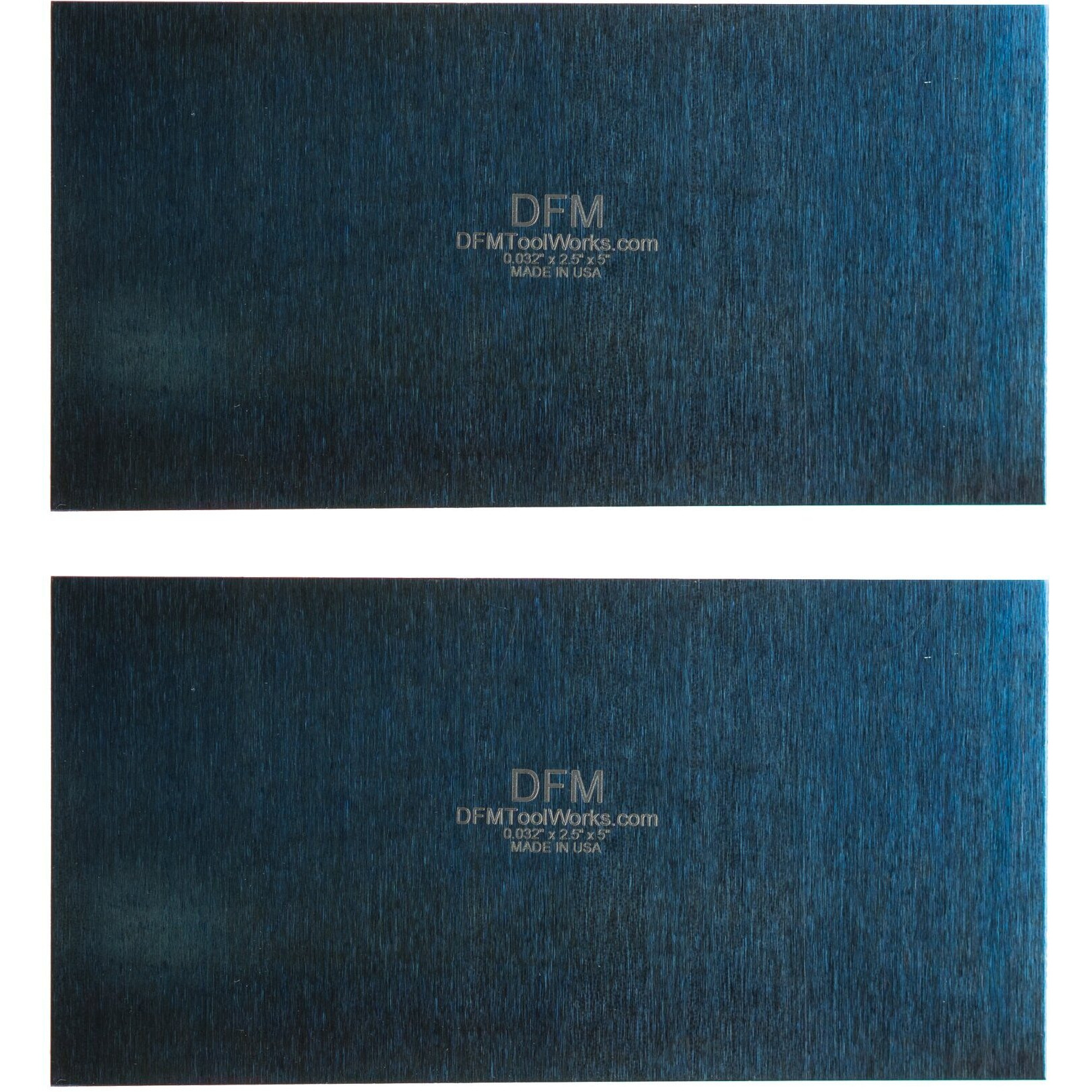 Dfm Tool Works Blue Cabinet Scraper Rectangle Sets- Made In Usa - Multiple Sizes (2  0.032"" X 2.5"" X 5"")