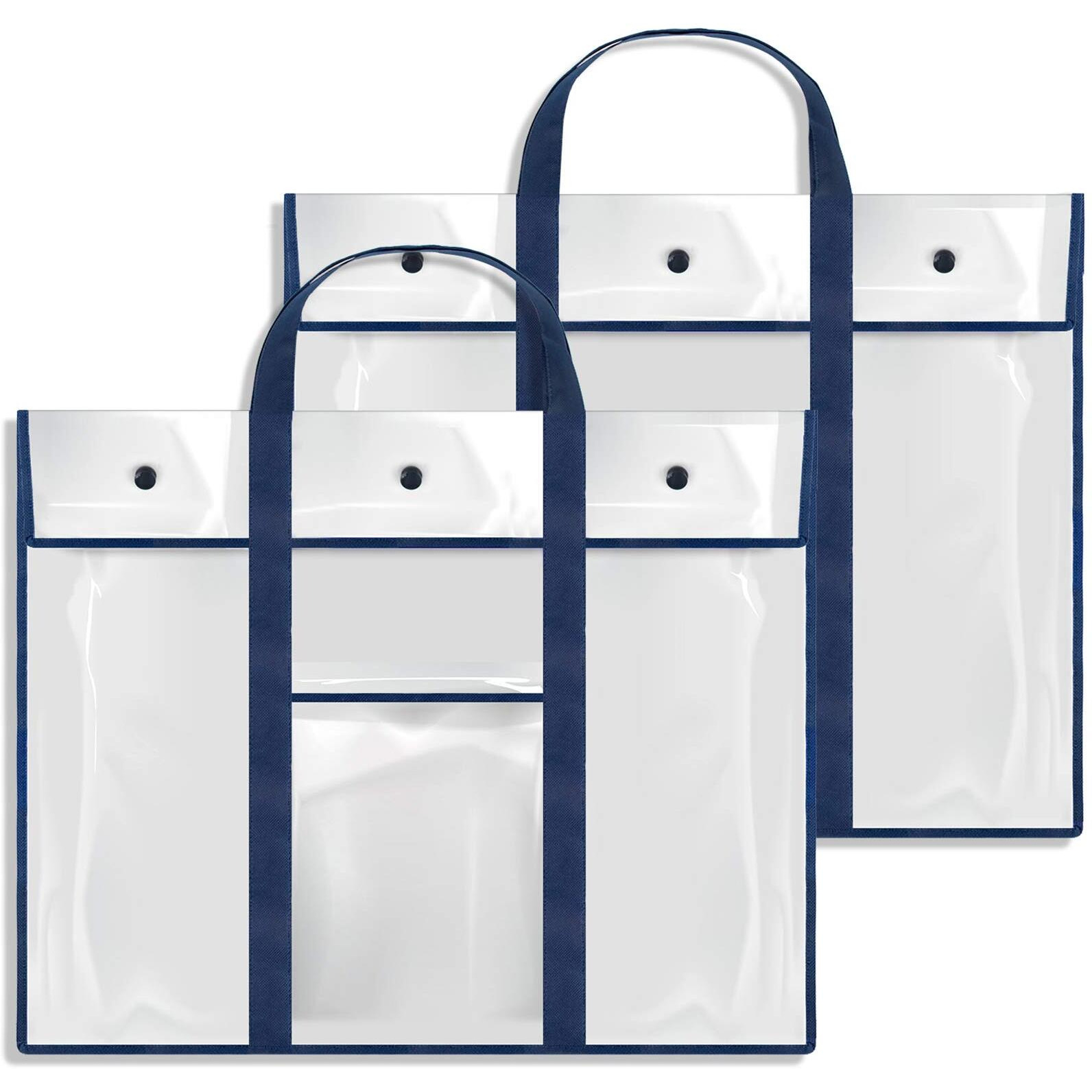 Gamenote 2 Pack Large Poster Storage Bag (31.5"&quot25.5"") Bulletin Board Holder Art Portfolio Container For Teachers Classroom Organization