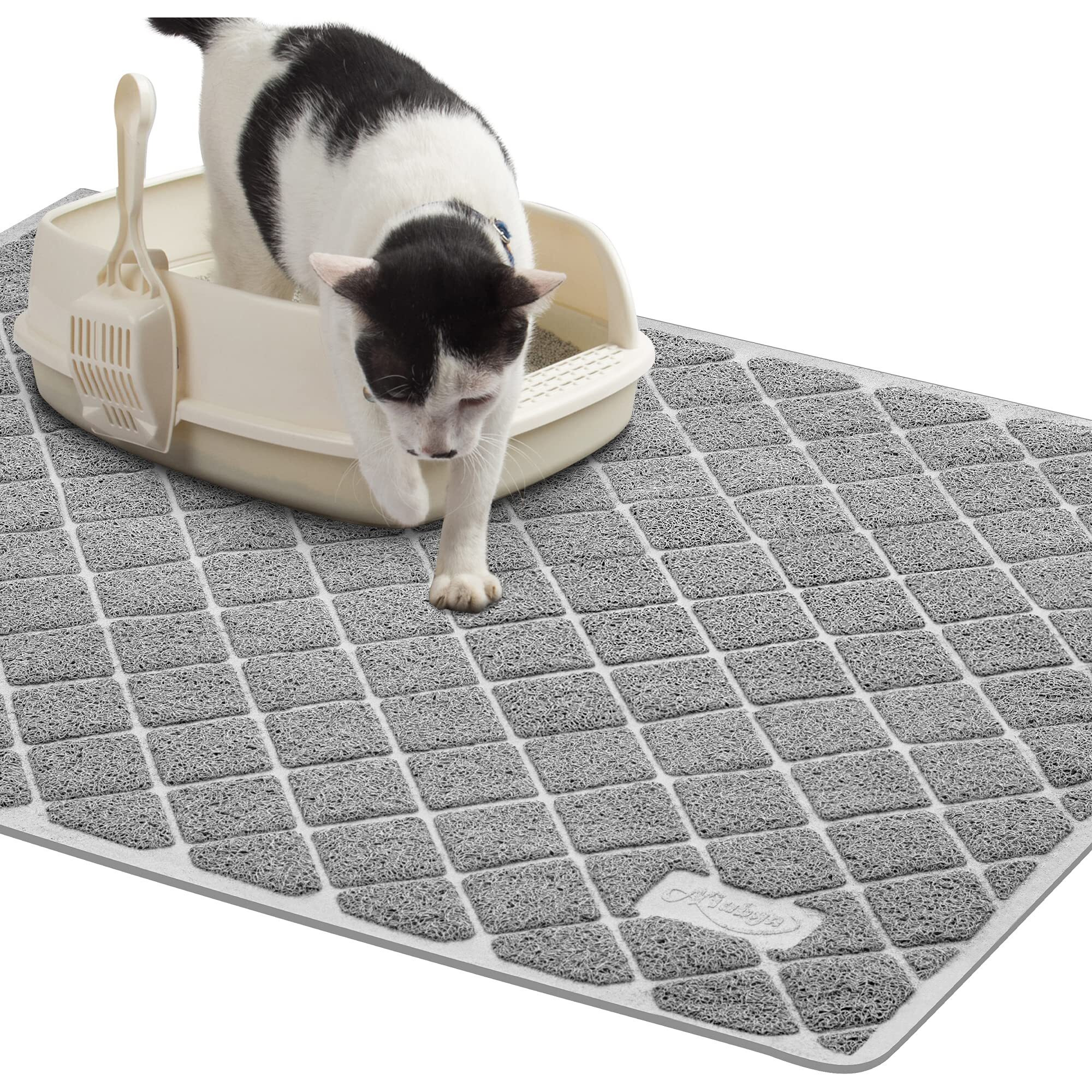Niubya Premium Cat Litter Mat  Litter Box Mat With Non-Slip And Waterproof Backing  Litter Trapping Mat Soft On Kitty Paws And Easy To Clean  Cat Mat Traps Litter From Box