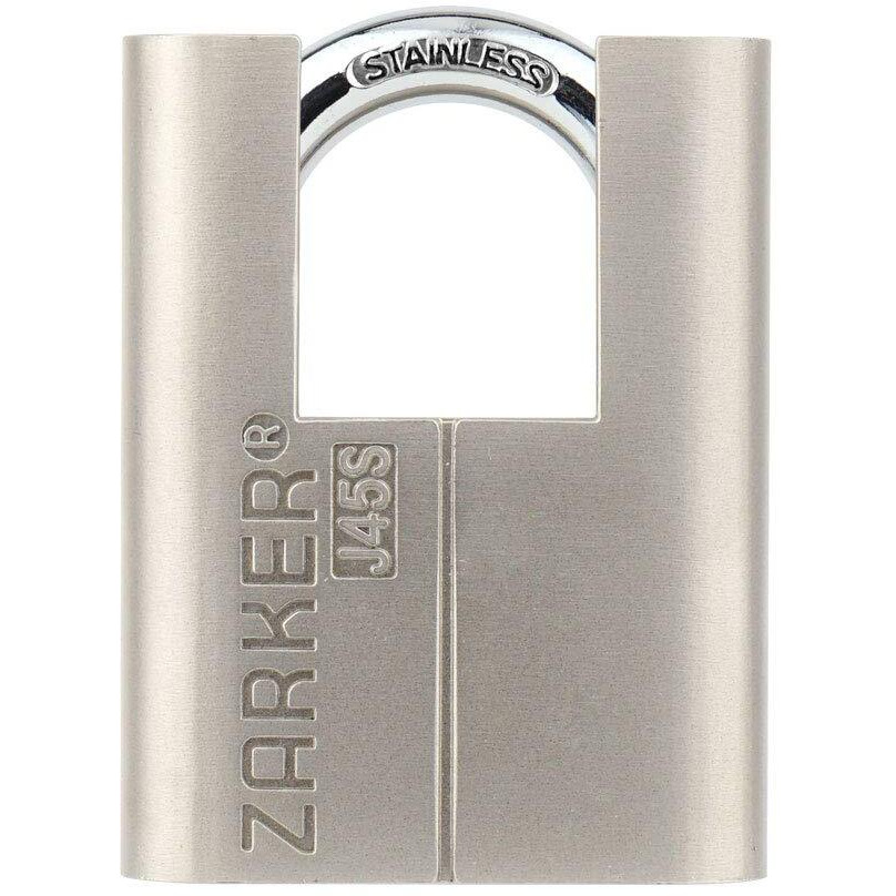 Zarker J45S Keyed Padlock-Stainless Steel Shackle  1-Pack