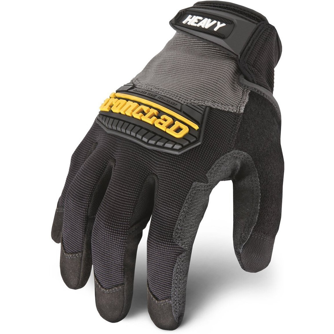 Ironclad Heavy Utility Work Gloves Hug  High Abrasion Resistance  Performance Fit  Durable  Machine Washable  (1 Pair)  Small Black & Grey