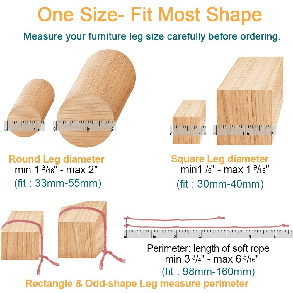 32 Pcs Chair Leg Floor Protectors For Hardwood Floors  Black Silicone Felt Bottom Furniture Leg Caps  Chair Covers Protect Floors From Scratching  Chairs Slide Without Noise