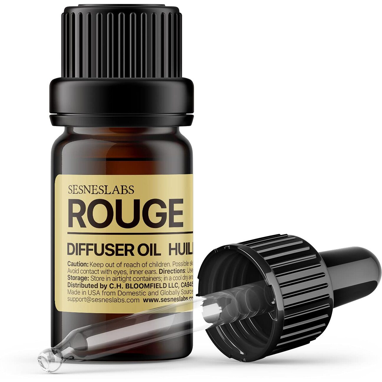 Rouge Diffuser Oil  Ambroxan Molecule-Based Scent  Saffron  Jasmine  Cedarwood Essential Oils Blend For Ultrasonic Diffuser Scent Projects(.33 Oz/10 Ml)