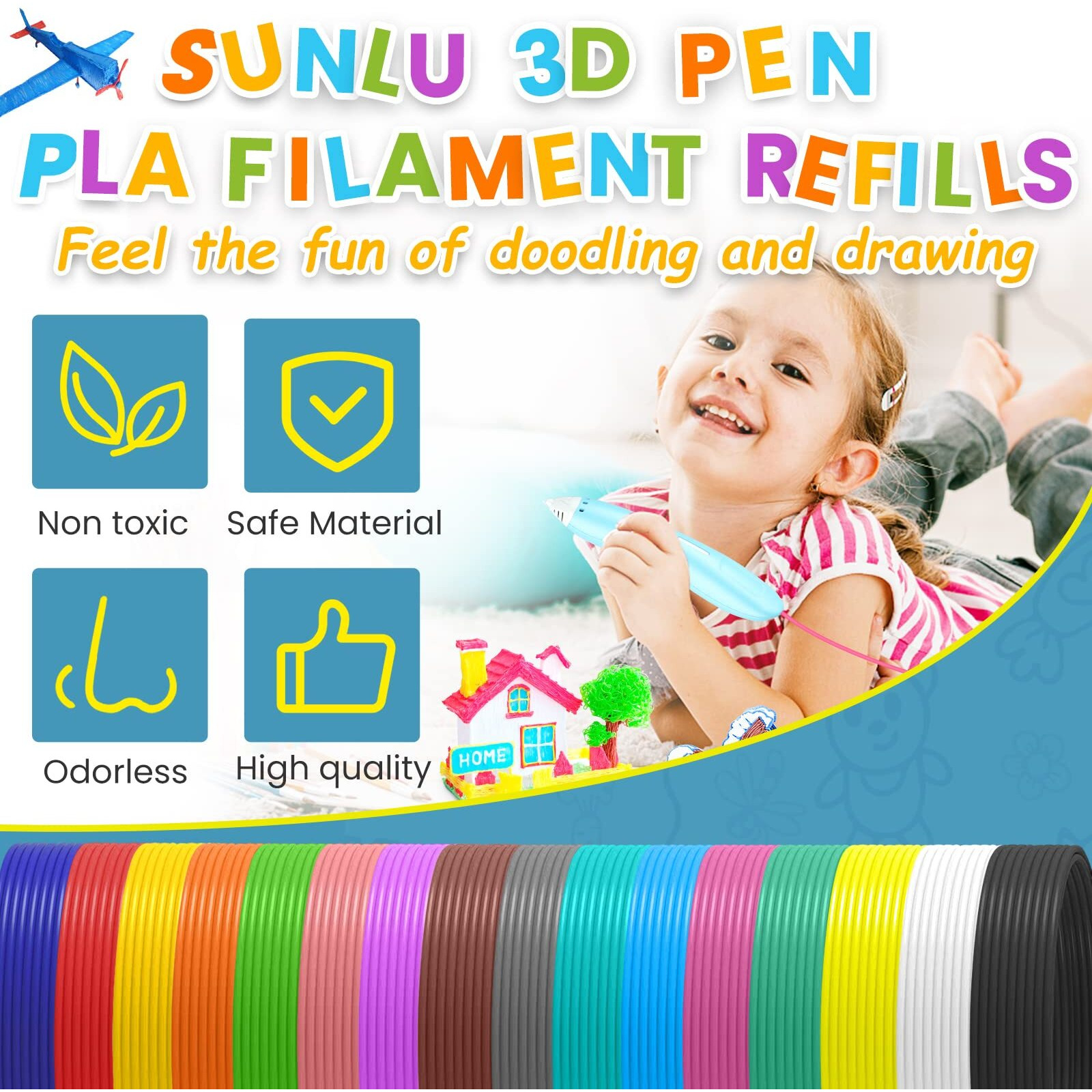 Pla 3D Printer Filament  Sunlu Neatly Wound Pla Filament 1.75Mm Dimensional Accuracy +/- 0.02Mm  Fit Most Fdm 3D Printers  Good Vacuum Packaging Pla  1Kg Spool (2.2Lbs)  330 Meters  Pla Pure Yellow