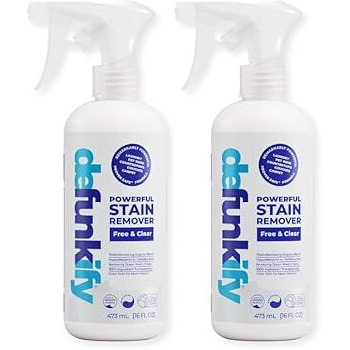 Laundry Stain Remover Spray  16Oz (2-Pack). 'Free & Clear' Stain Remover & Spot Treater Prewash Detergent For Clothes  Carpet & Gear. 'Provensafe' Cleaning Spray For Pets  Kids & Sensitive Skin