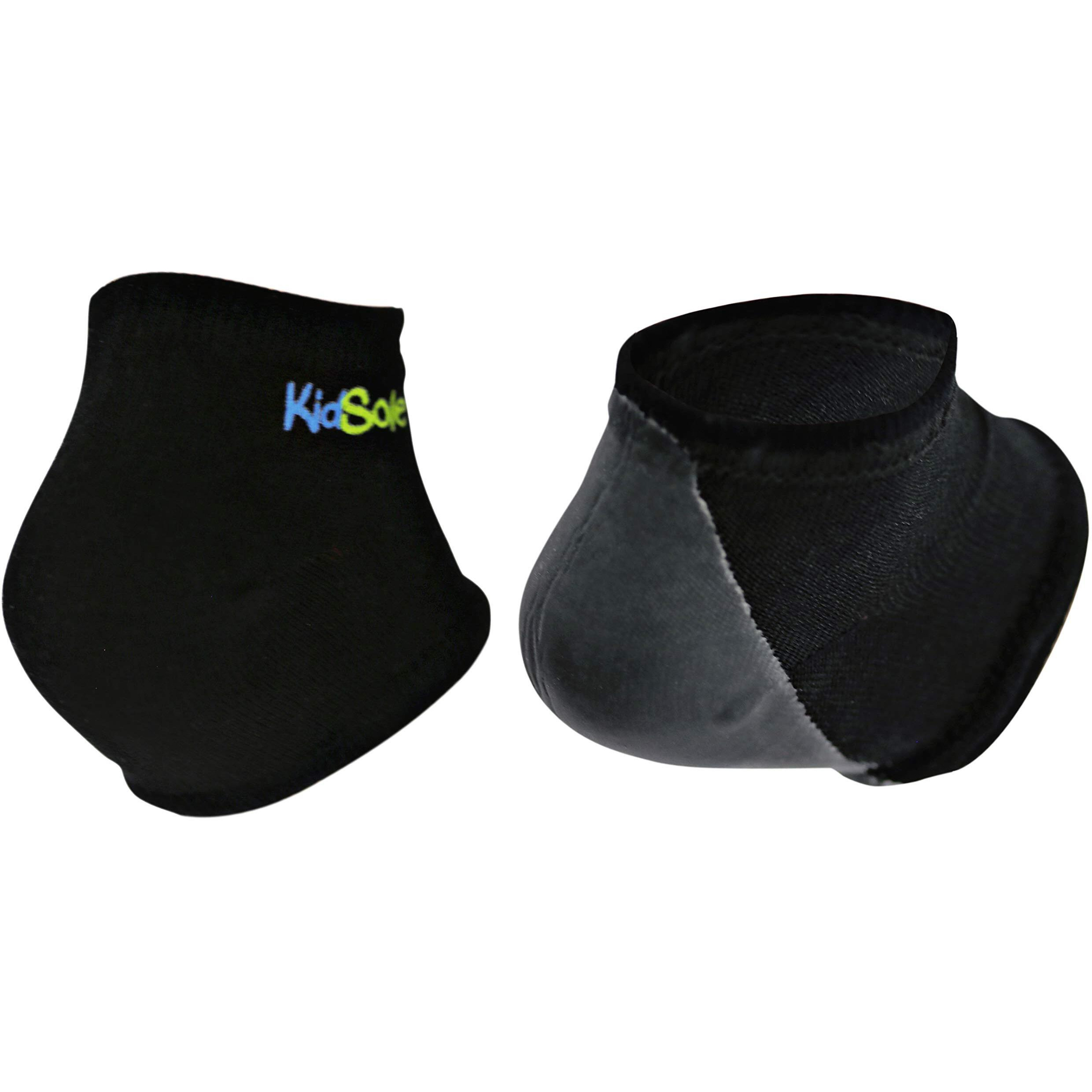 Kidsole Gel Heel Strap For Kids With Heel Sensitivity From Severs Disease  Plantar Fasciitis. (Black) (Kids Sizes 1-6  Black)