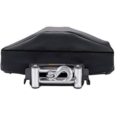 Winch Cover Heavy Duty Uv-Resistant Waterproof Winch Protective Cover With Drawstring Indoor/Outdoor Winch Accessories Weather Resistant Dust Cover For Electric Winches Up To 12000Lbs