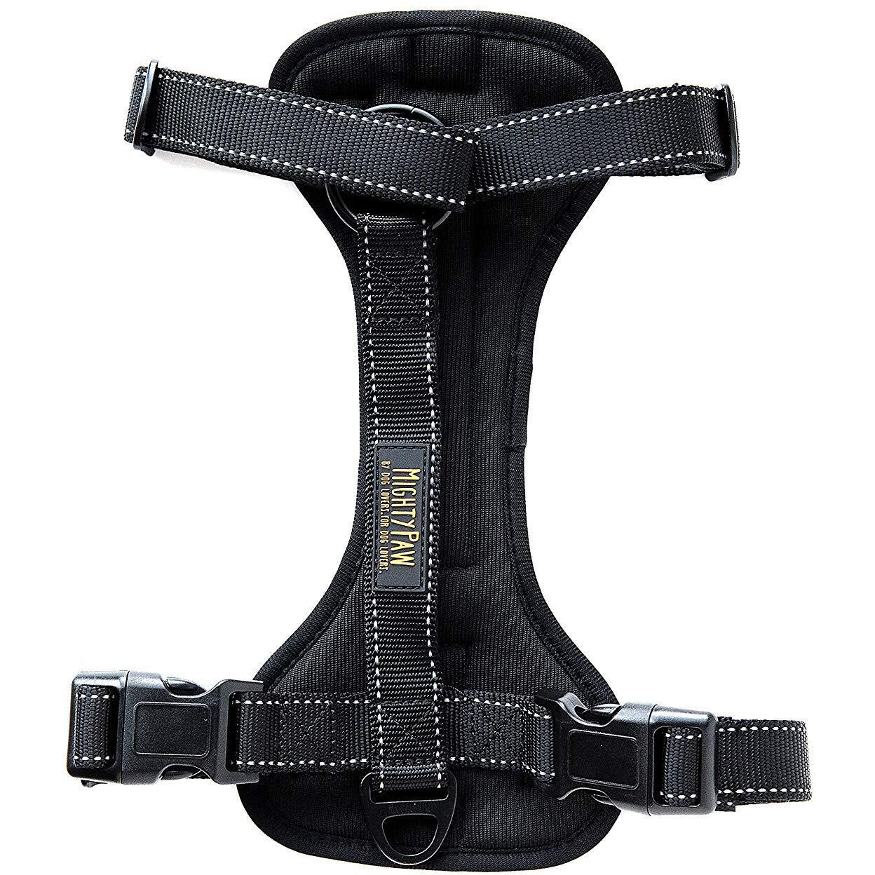 Mighty Paw Vehicle Safety Dog Harness - Adjustable Straps - Soft Padding - No Pull Front Leash Attachment - Padded Car Harness For Dog Vehicle Safety - Comfortable Dog Harness For All Dog Breeds