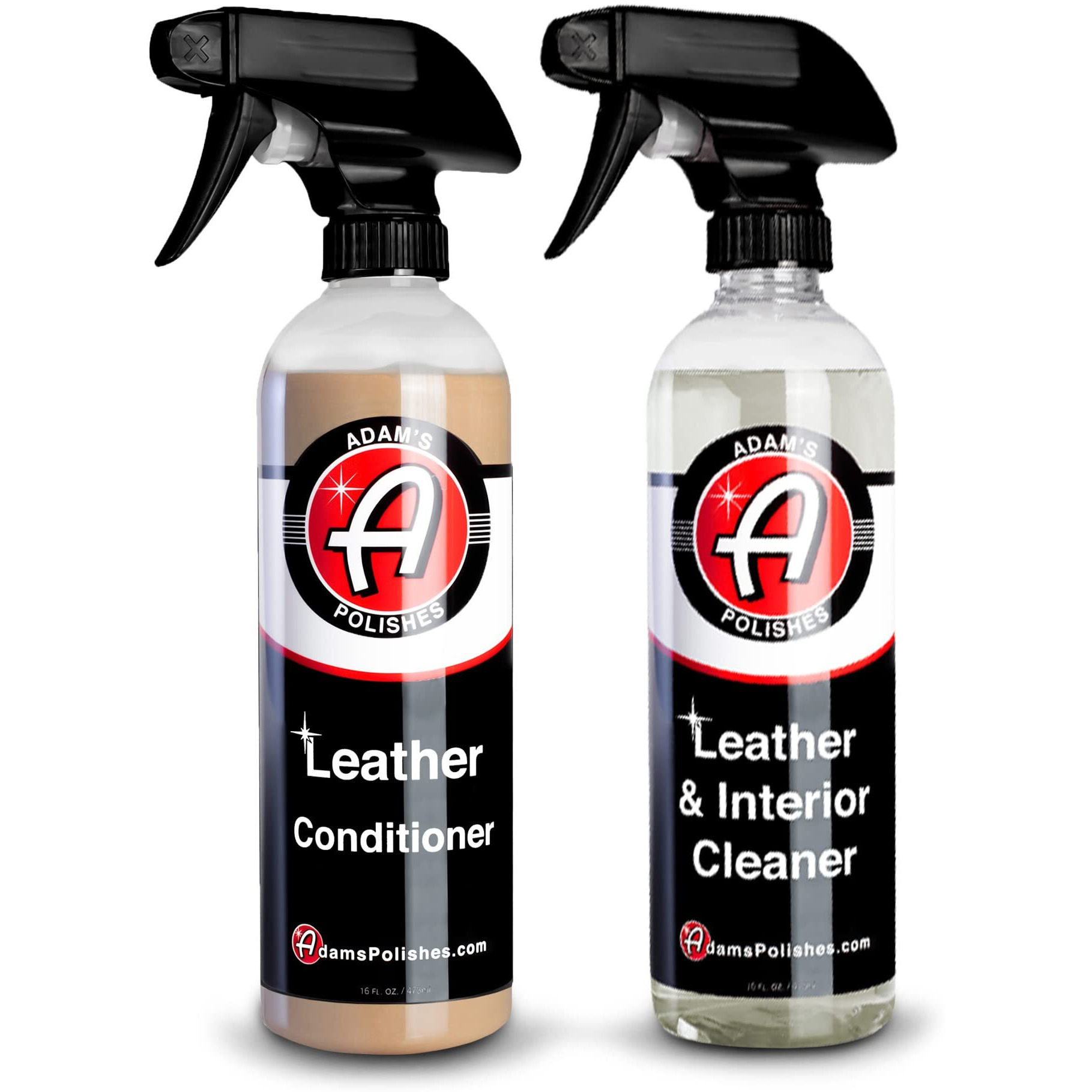 Adam 's Polishes Leather Care Kit - Leather Cleaner & Conditioner Car Cleaning Supplies | Uv Protection For Interior Accessories Steering Wheel Seat Dash Vinyl Shoe Polish Jacket