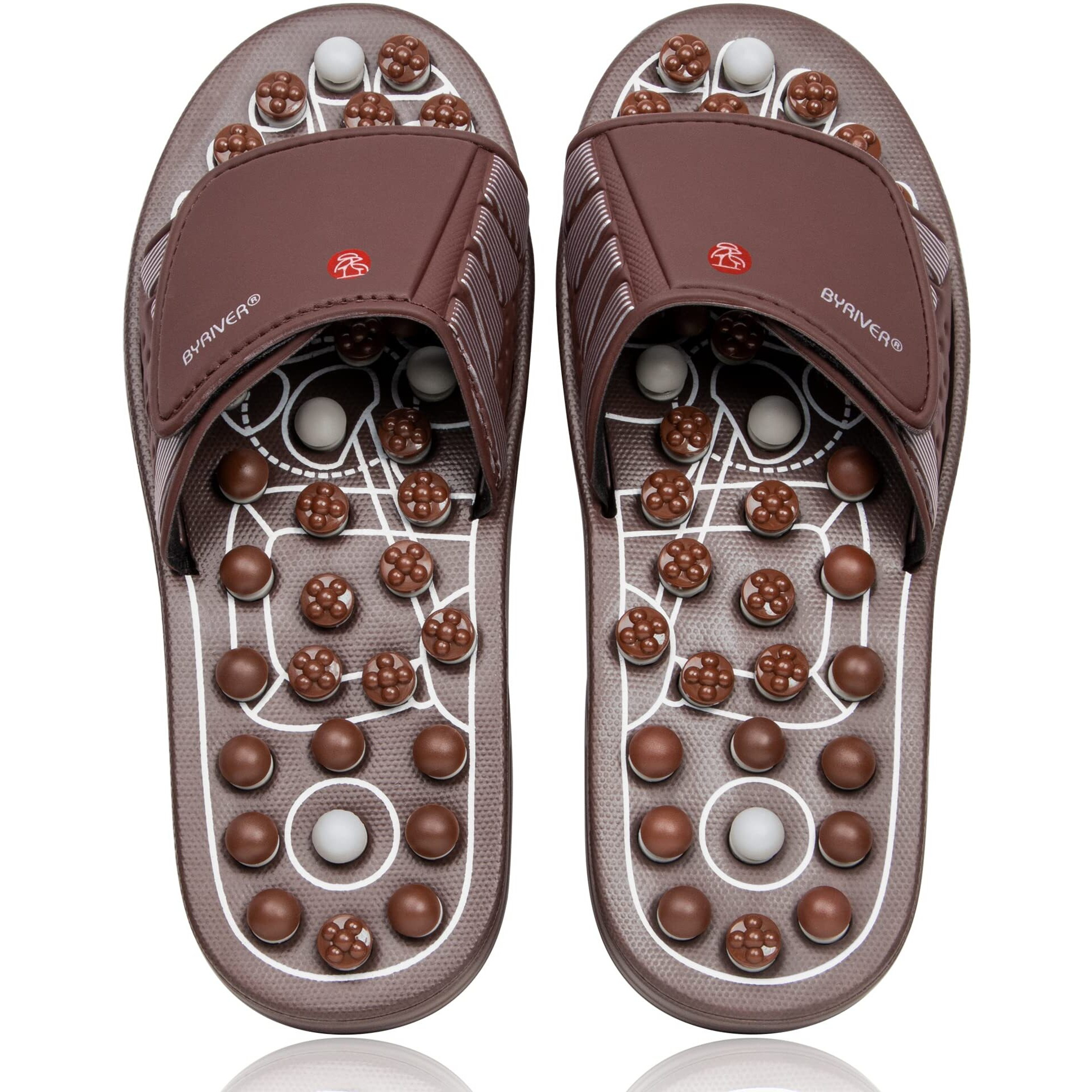 Byriver Blood Circulation Foot Massager For Healthy Leg Feet  Cold Leg Therapy Massage Tools  Healthcare Slippers Sandals Shoes  Gifts For Elderly Men Women Mom Dad (03Xl)