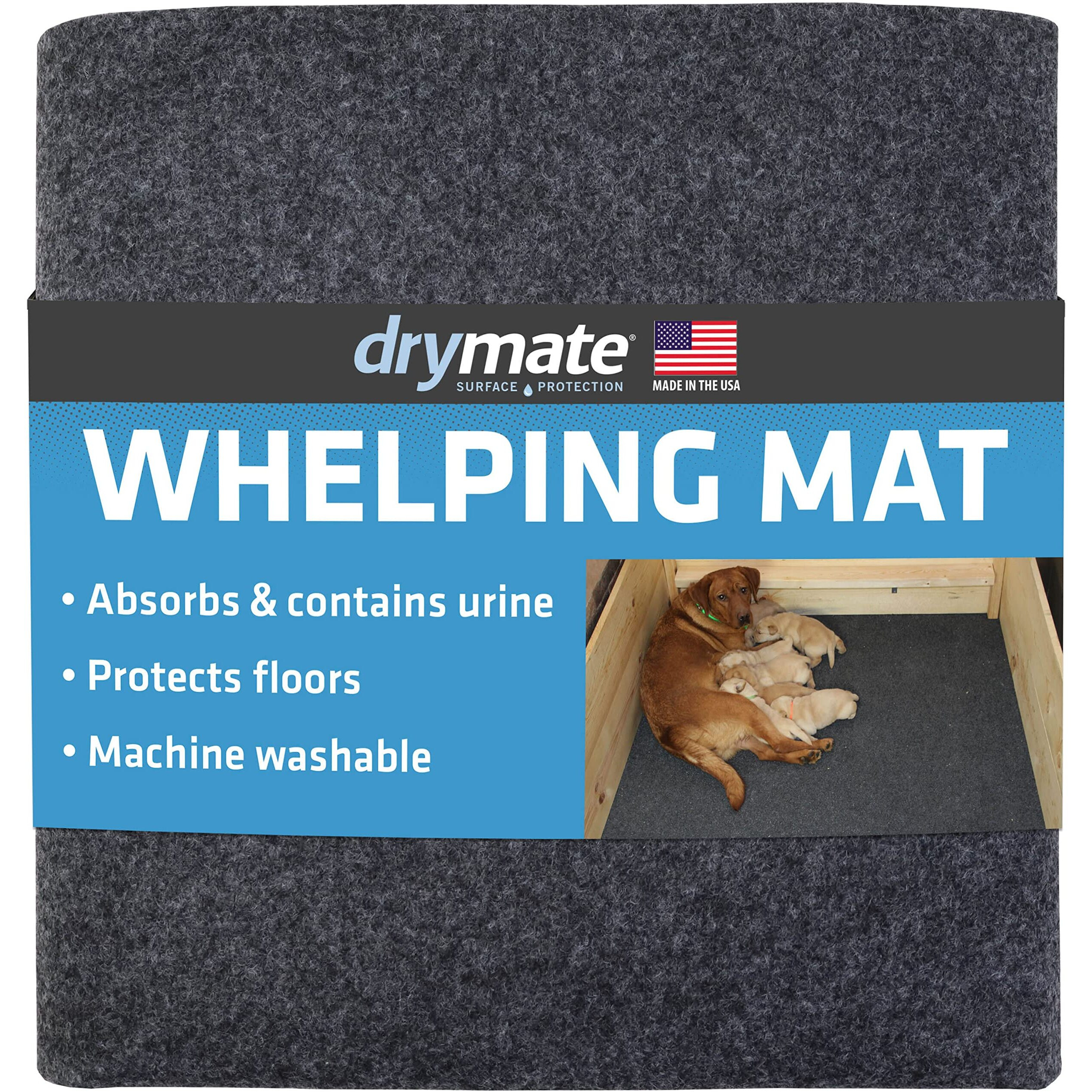 Drymate Whelping Box Liner Mat  Washable And Reusable Dog Puppy Pee Pad - Absorbent/Waterproof/Durable - Can Be Cut To Fit (Usa Made) (48"" X 50"")