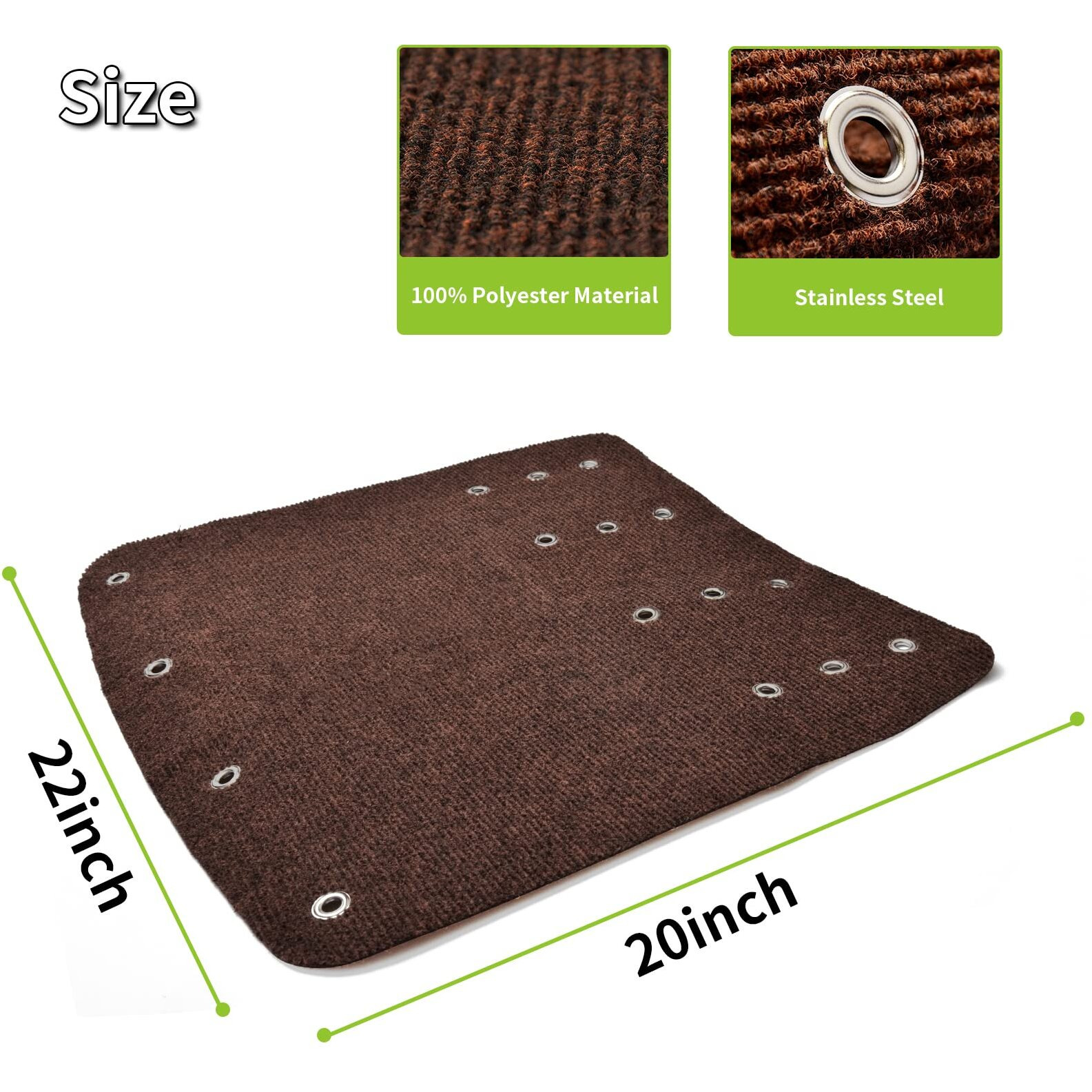 Rvmate Rv Step Rugs 22 Inch Rv Step Covers Wrap Around Camper Stair Rugs For Radius Steps  3 Packs
