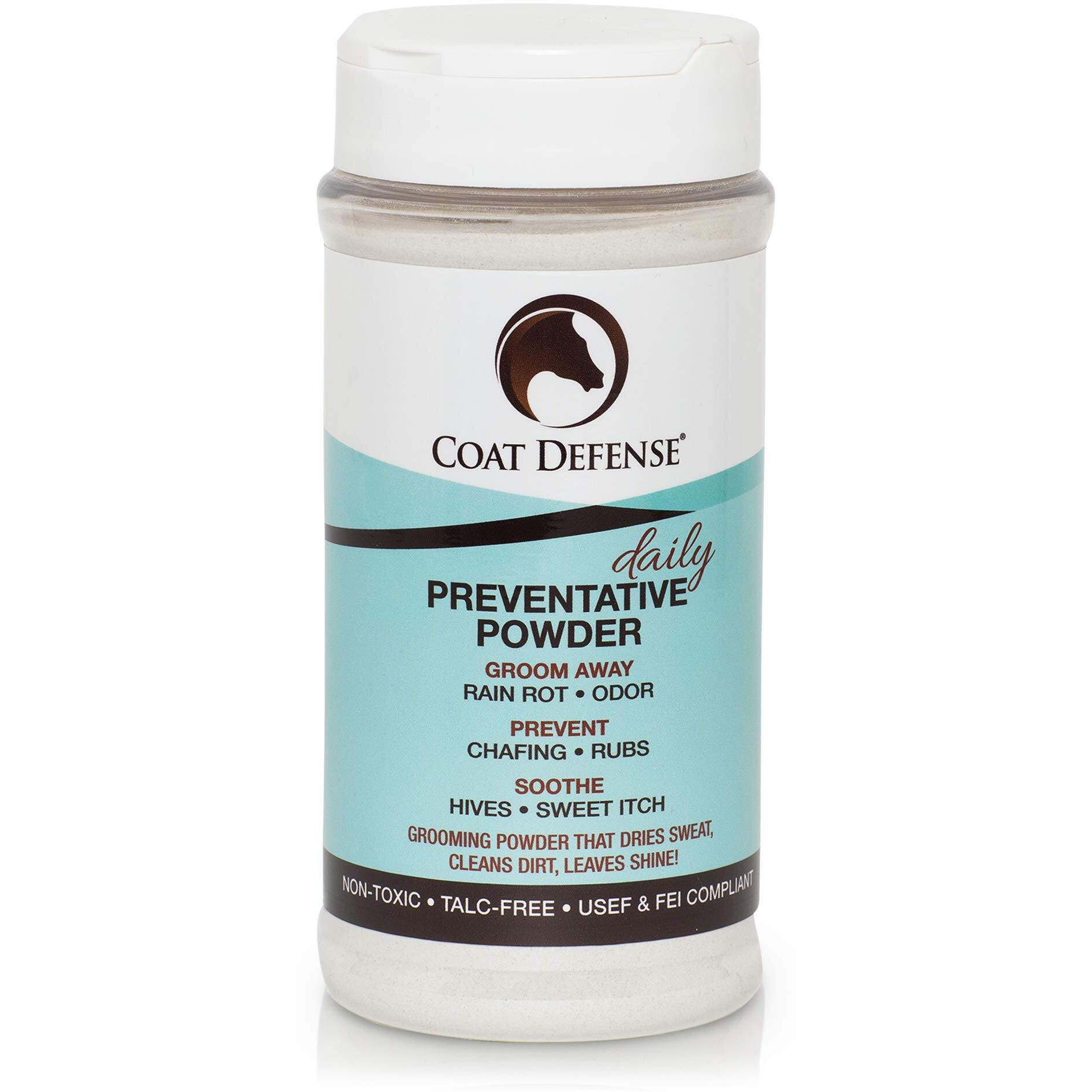 Coat Defense Daily Preventative Powder For Horses - Safe & Effective Equine Skin Conditioner Sweet Itch  Skin Funk  & Rain Rot - Dry Horse Shampoo  16 Oz Formula With All Natural Ingredients