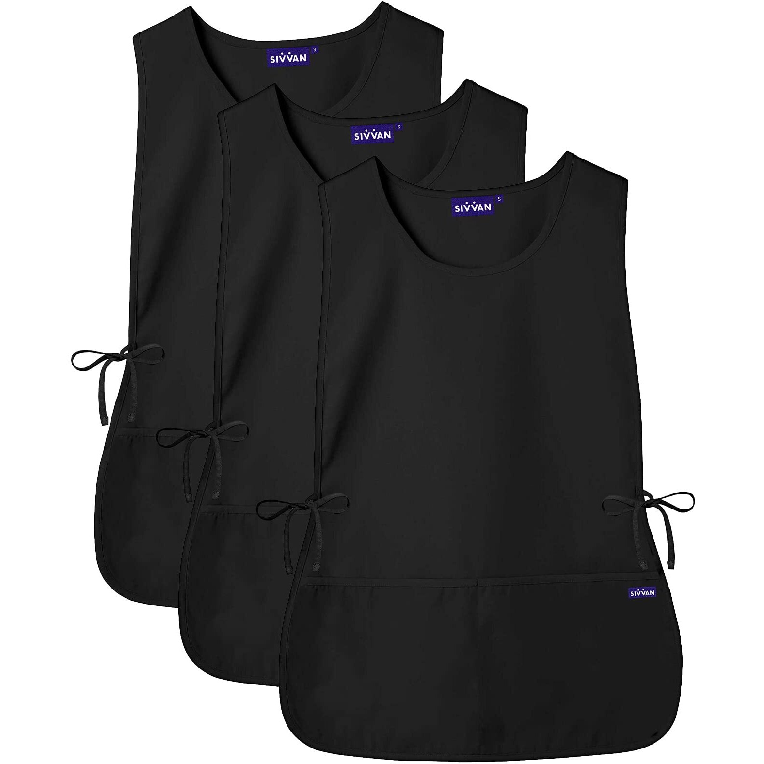 Sivvan Unisex Apron - Cobbler Apron 3-Pack - S87003 - Black - R