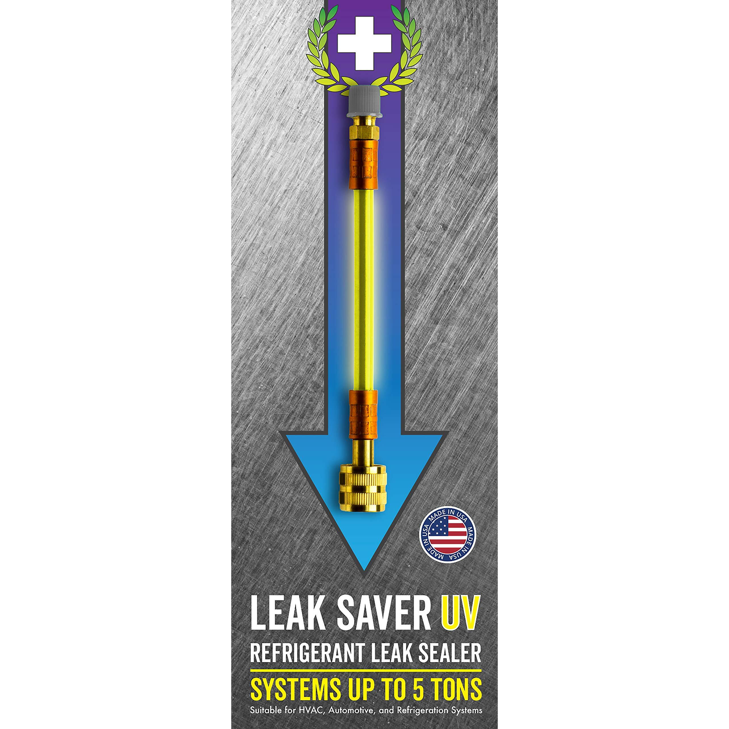 Leak Saver Direct Inject Uv - Refrigerant Leak Sealer With Added Uv Dye To Detect Large Leaks - For Ac  Refrigeration  And Automotive Systems Up To 5 Tons - Compatible With All Refrigerants