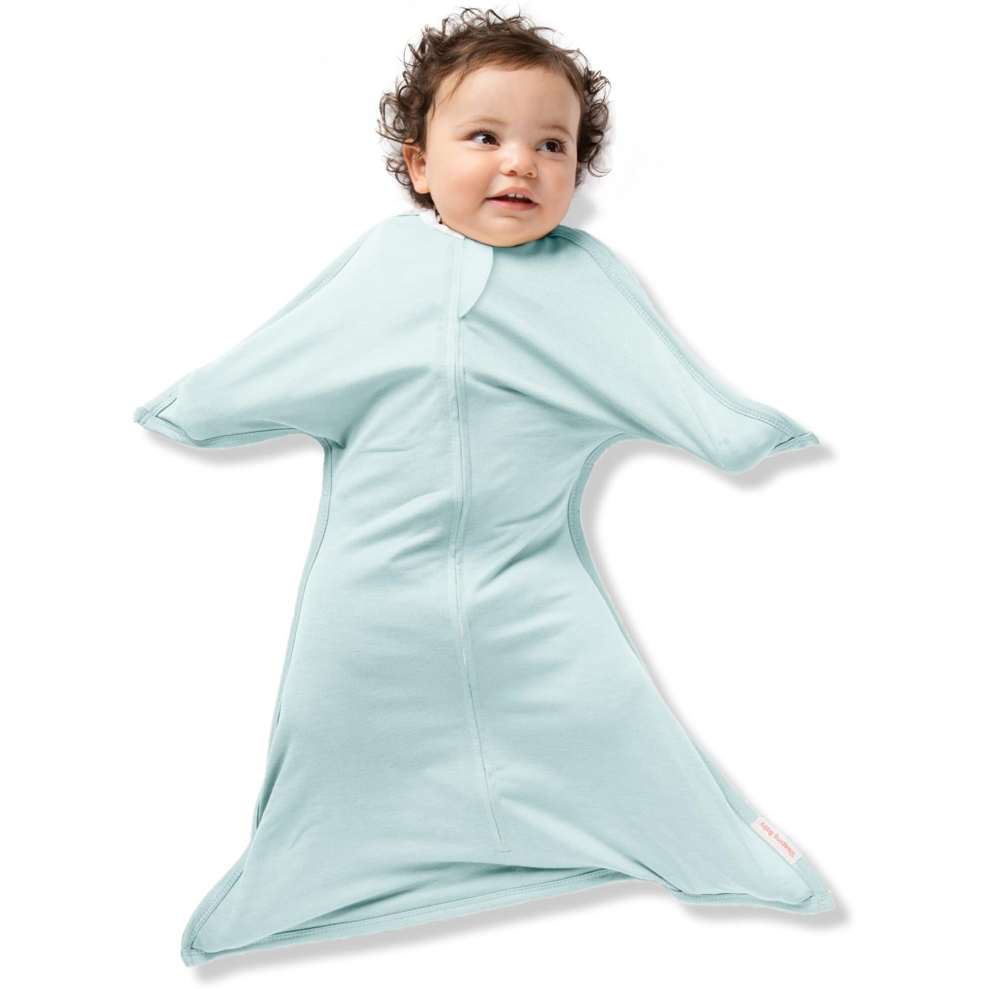 Sleepingbaby Zipadee-Zip Transition Swaddle - Cozy Baby Swaddle Blanket With Zipper Convenience - Roomy Wearable Blanket For Easy Diaper Changes - Classic Mint  X-Small (3-6 Month)