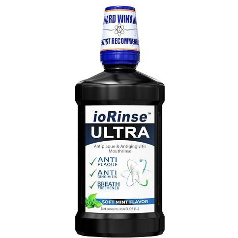 Iorinse Ultra Is The Most Dentist-Recommended Periodontal Rinse Of Its Kind For Adults And Kids Oral Care And Hygiene. No Alcohol Mouthwash  Bad Breath Treatment And Gum Mouthwash With Xylitol. 1L