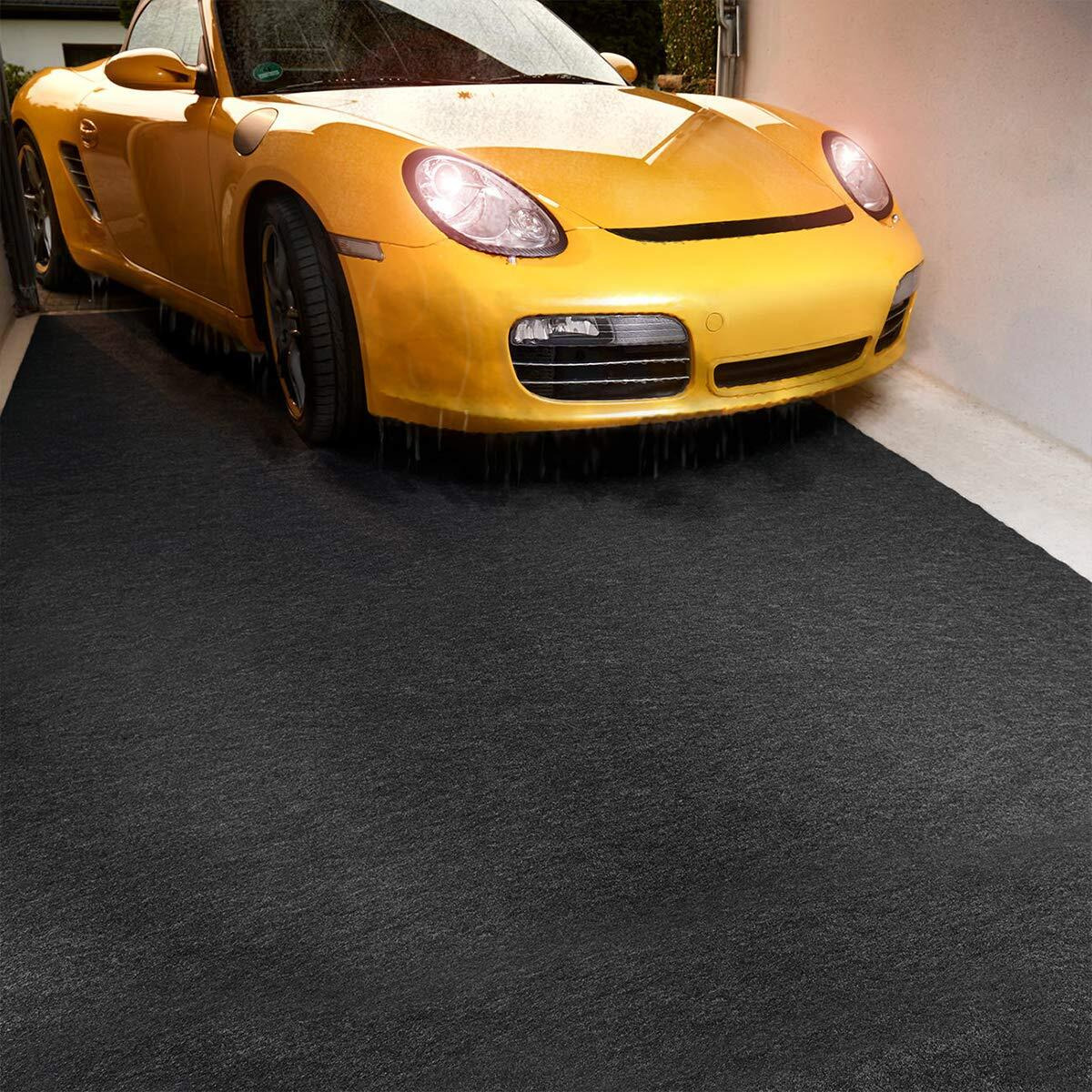 Linla Premium Absorbent Oil Mat Contains Liquid Garage Floor Mat 8.5 'X 6.6 '  Reusable  Washable  Protects Floor  Driveway Surface  Shop Parking