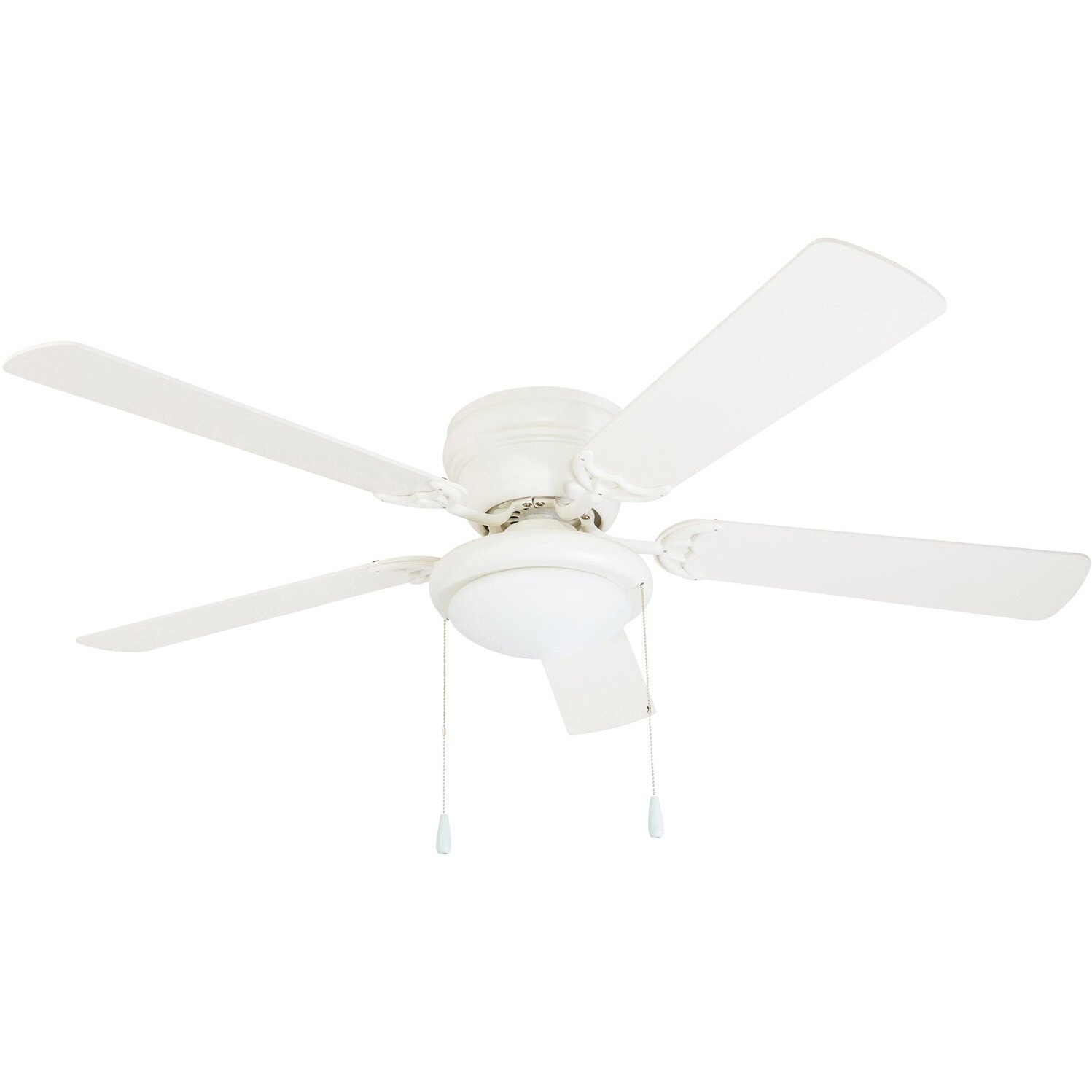 Portage Bay 50254 Hugger 52"" White West Hill Ceiling Fan With Bowl Light Kit