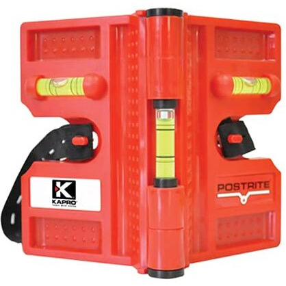Kapro - 340 Postrite Post Level - Adjustable Folding Post Level - For Use On Posts And Pipes - Includes Strap And 3 Vials - Magnetic