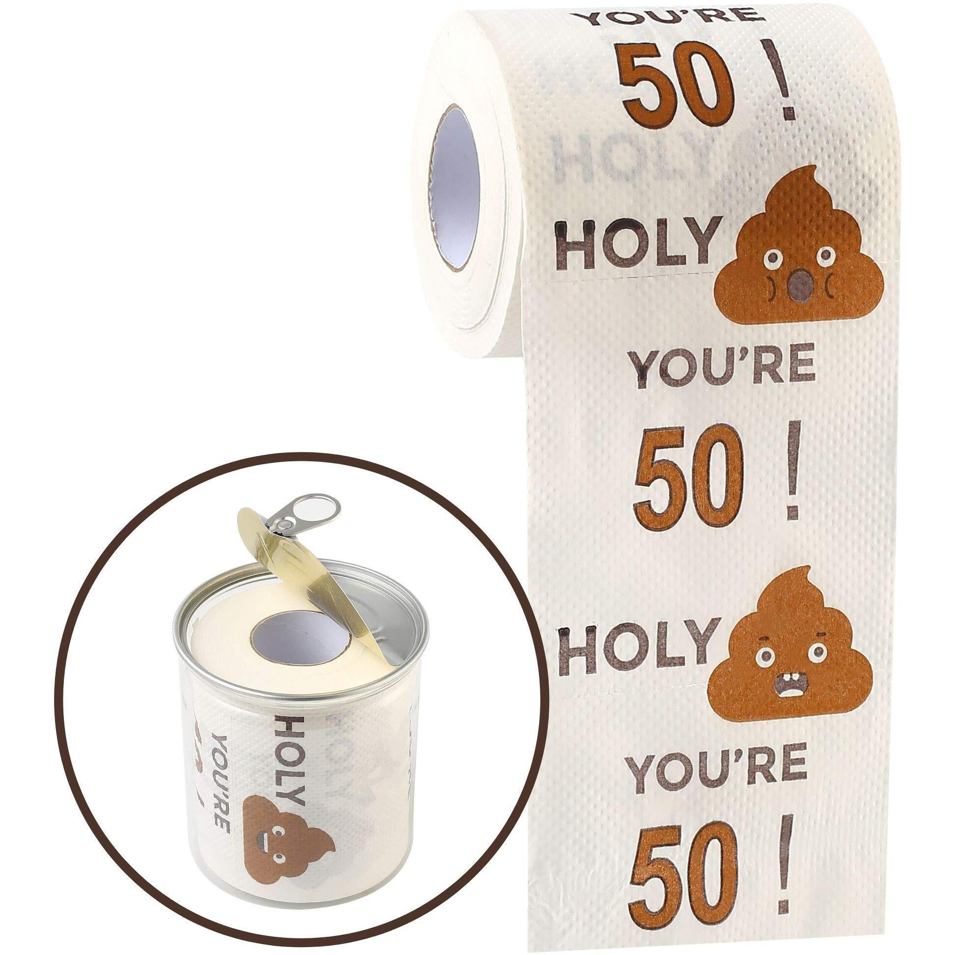 Happy 50Th Birthday Gifts For Women And Men  3-Ply Toilet Paper Roll  Gag Funny Birthday Gift Novelty For 50 Birthday Party Decorations