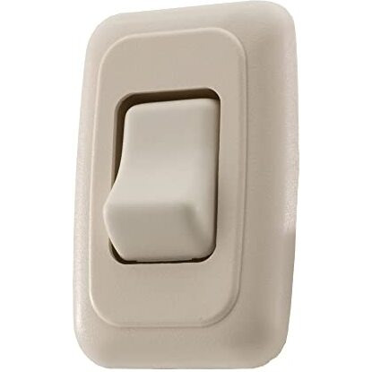 American Technology Components Single Spst On-Off Switch With Bezel  12-Volt  For Rv  Trailer  Camper (Almond)