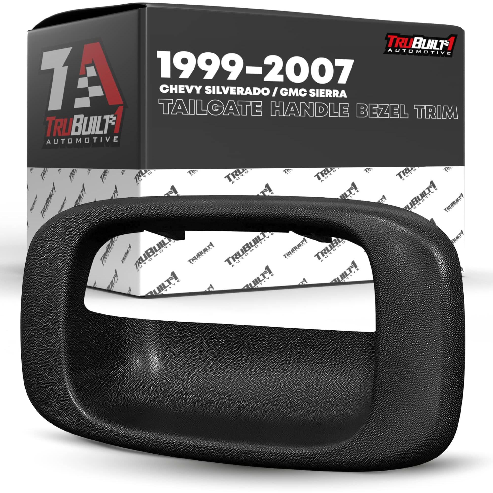 15228539 Tailgate Handle Bezel Trim Compatible With Chevrolet 1999-2007 Silverado And Gmc Sierra  Also Fits 1500  2500  3500 (Classic & Hd) Pickup Truck  Black Color  Oem Textured  15228540  76106