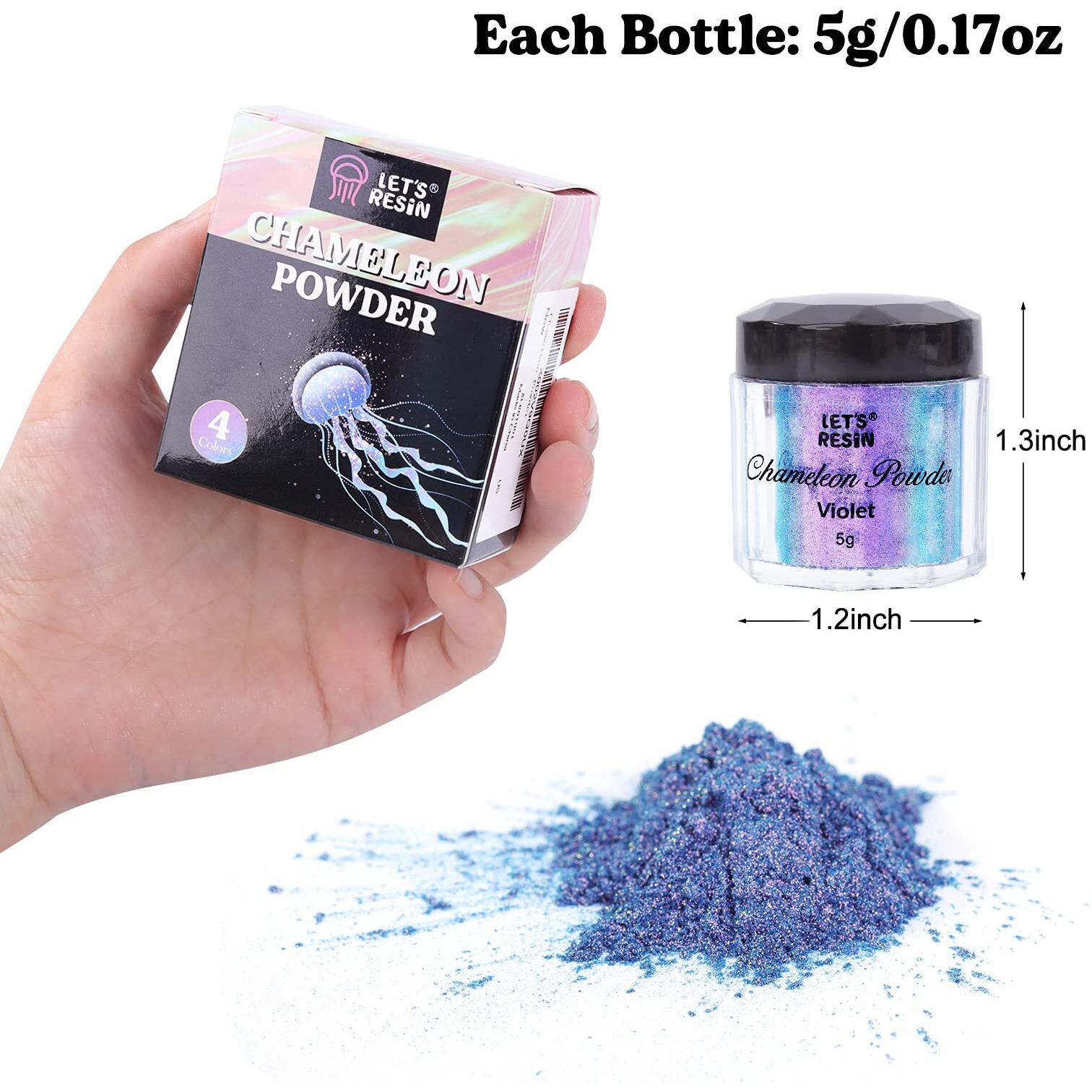 Let's Resin Chameleon Powder  Chameleon Mica Powder For Epoxy Resin  Pearl Pigment Powder For Painting Soap Making  Bath Bombs  Candle Making Slime