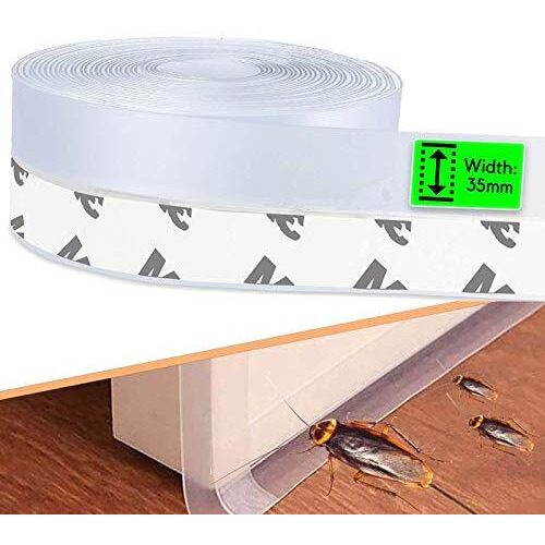 2023 Updated Weather Stripping Door Seal  Door Draft Stopper Silicone Seal Strip For House And Glass Shower Doors For Door & Windows Gaps Of Collision And Side  (Transparent) 35Mm