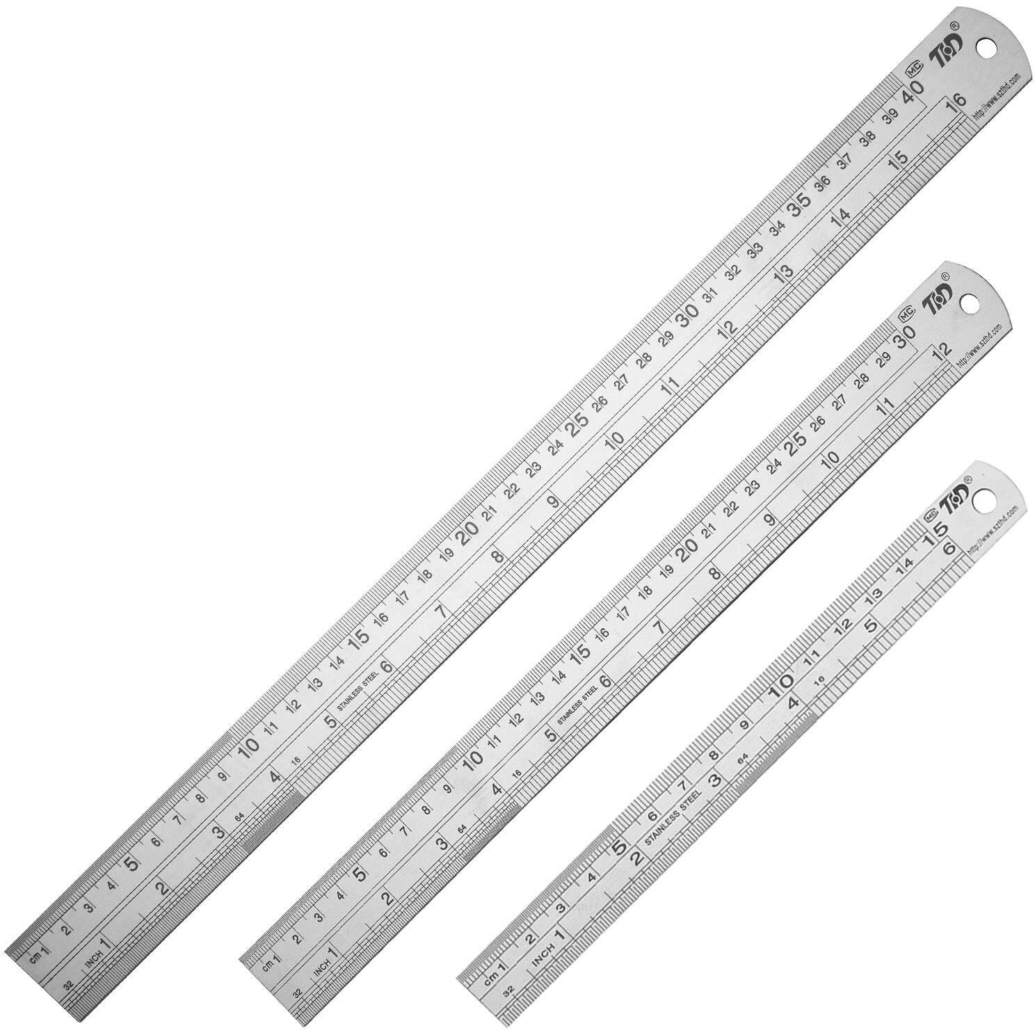 Ruler Metal Straight Edge Ruler Stainless Steel Ruler 6 Inch 12 Inch 16 Inch Ruler Set Rulers Bulk Set Of 3