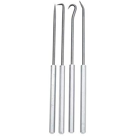 Ullman - Ph-4 Ph 4 Hook And Pick Set - High Carbon Polished Steel Hand Tools With Aluminum Handles. Workshop Tools