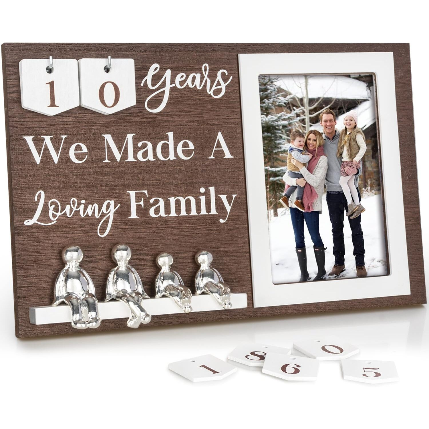 Anniversary Idea For Wife Gifts For All Anniversaries  Wedding Anniversary For Her Gifts 10 Year Tin Anniversary Personalized Anniversary For Couples Aluminum Family Tree Decor Picture Frame Keepsake